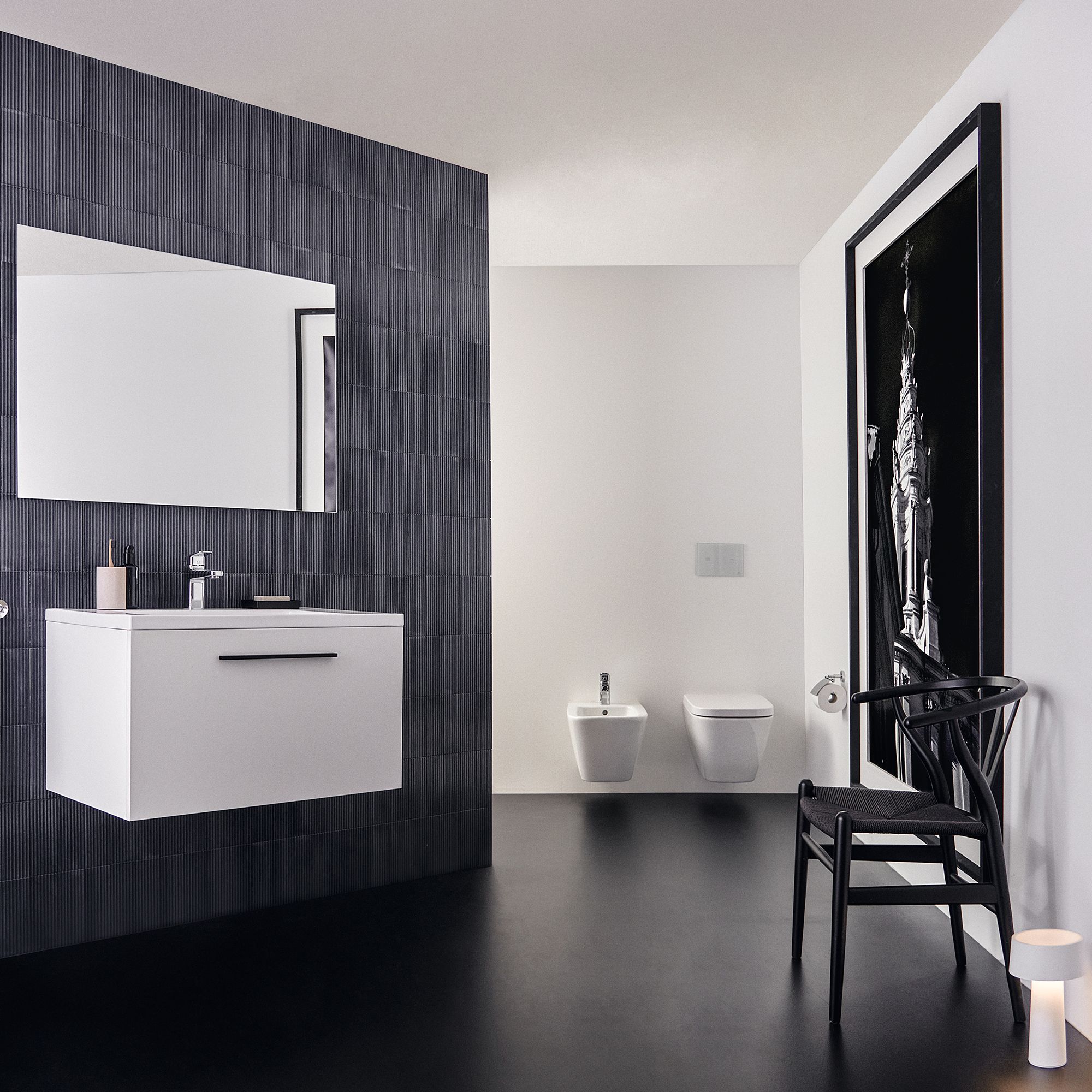 Ideal Standard i.life S Compact Matt White Wall-mounted Bathroom Vanity unit (H)44cm (W)80cm