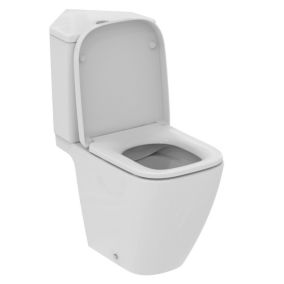 Ideal Standard i.life S Corner White Standard Open back Square Toilet set with Soft close seat & Close coupled cistern