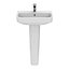 Ideal Standard i.life S Gloss White Rectangular Floor-mounted Full pedestal Basin (H)84.5cm (W)55cm