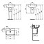 Ideal Standard i.life S Gloss White Rectangular Wall-mounted Semi-pedestal Basin (H)48.5cm (W)50cm