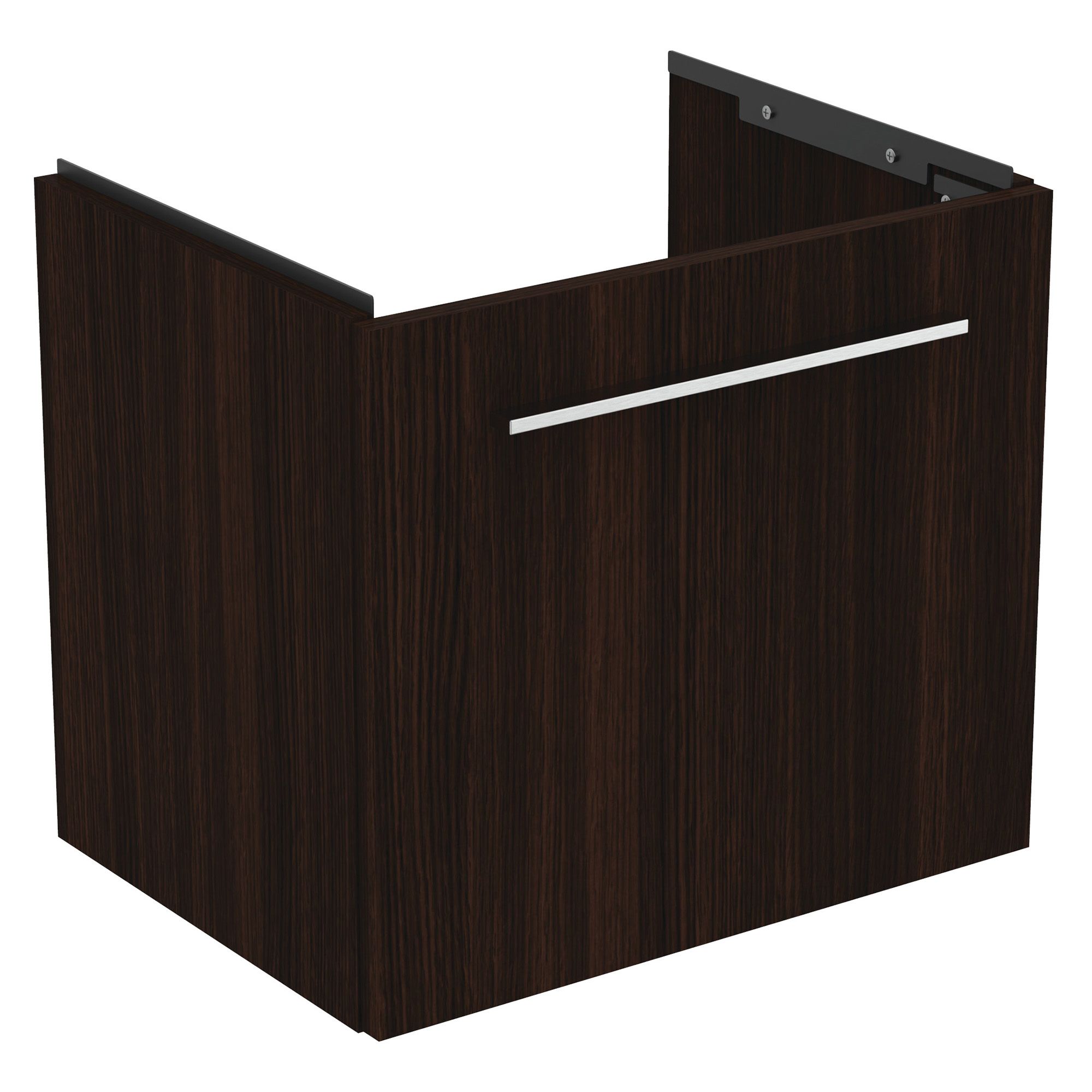 Ideal Standard i.Life S Matt Coffee brown Oak effect Wall-mounted Vanity unit & basin set - Includes Aluminium Handle (W)500mm (H)440mm