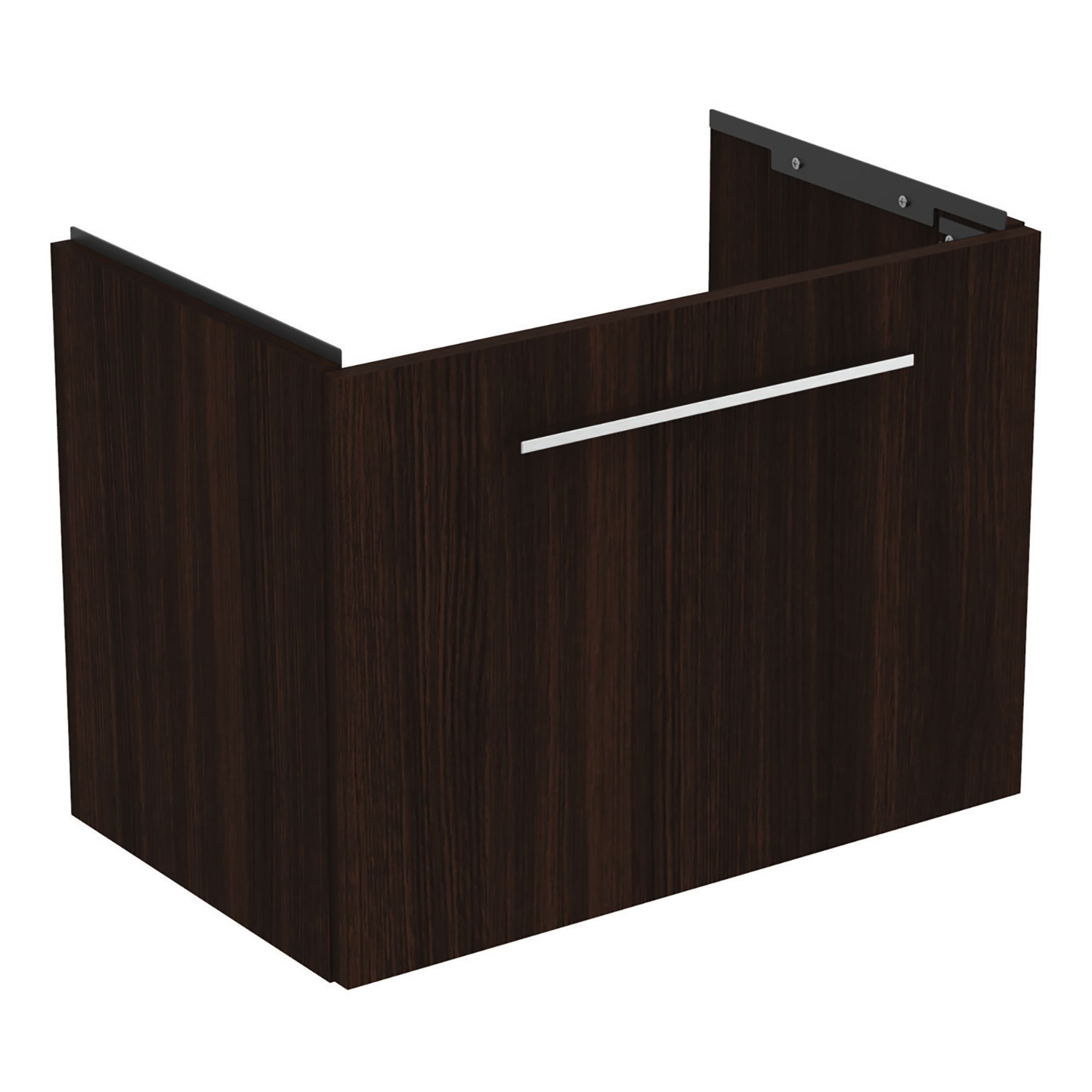 Ideal Standard i.Life S Matt Coffee brown Oak effect Wall-mounted Vanity unit & basin set - Includes Aluminium Handle (W)600mm (H)440mm
