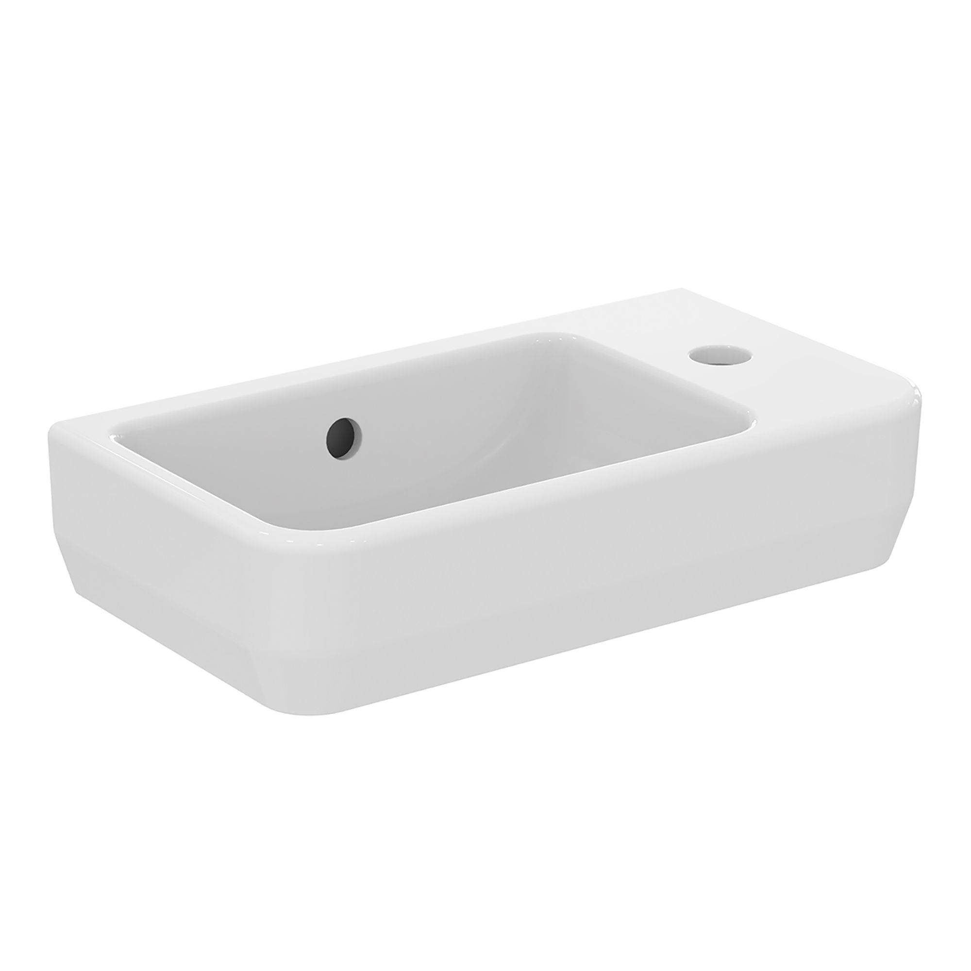 Ideal Standard i.Life S Matt White Freestanding Cloakroom vanity unit & basin set - Includes Aluminium Handle (W)450mm (H)740mm