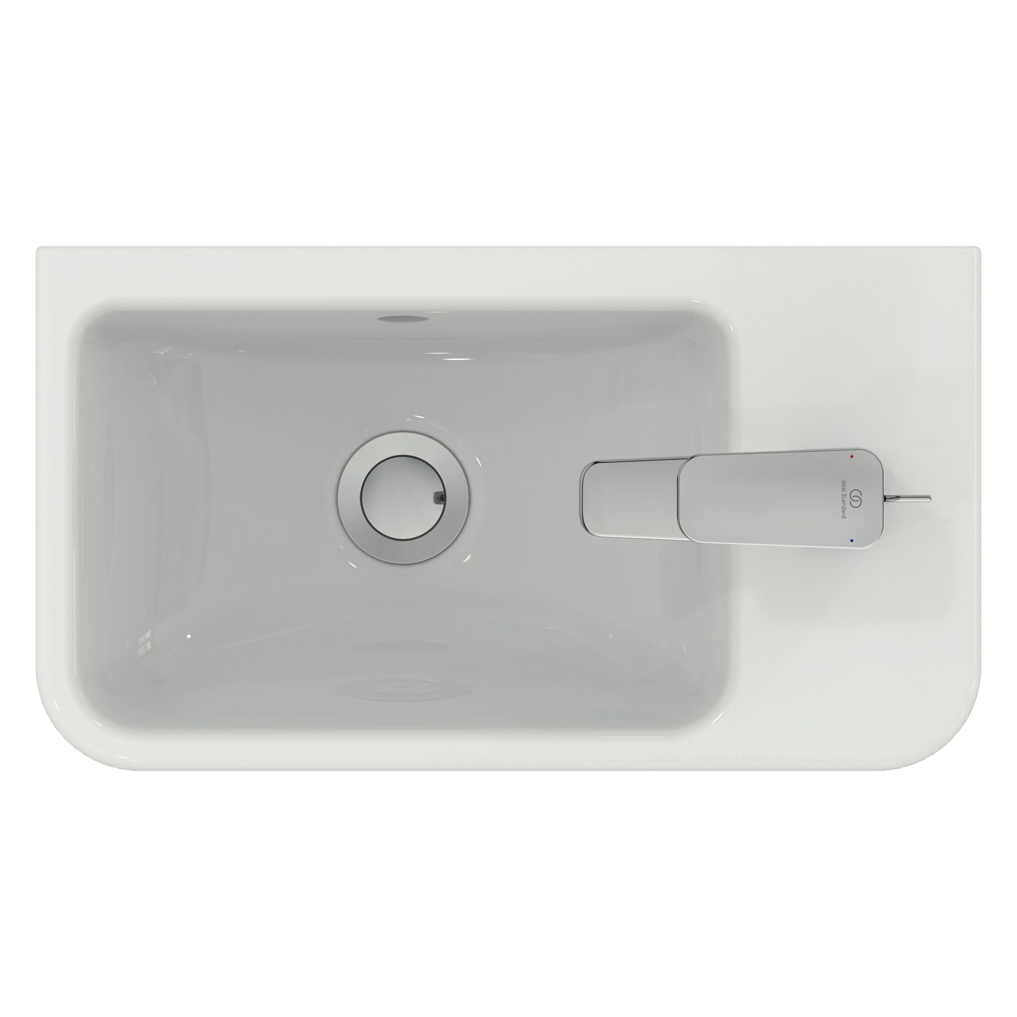 Ideal Standard i.Life S Matt White Freestanding Cloakroom vanity unit & basin set - Includes Aluminium Handle (W)450mm (H)740mm