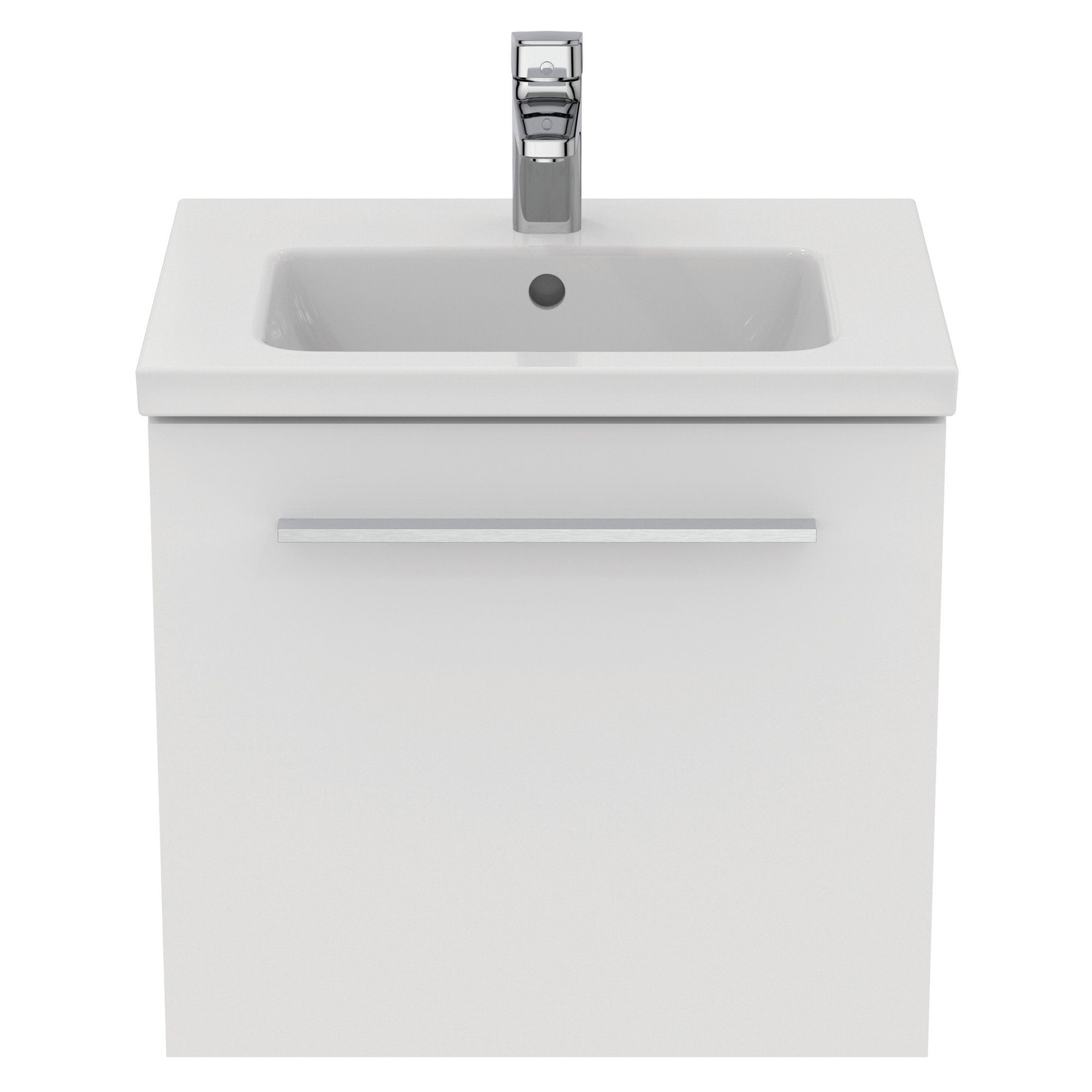 Ideal Standard i.Life S Matt White Wall-mounted Vanity unit & basin set - Includes Aluminium Handle (W)500mm (H)440mm