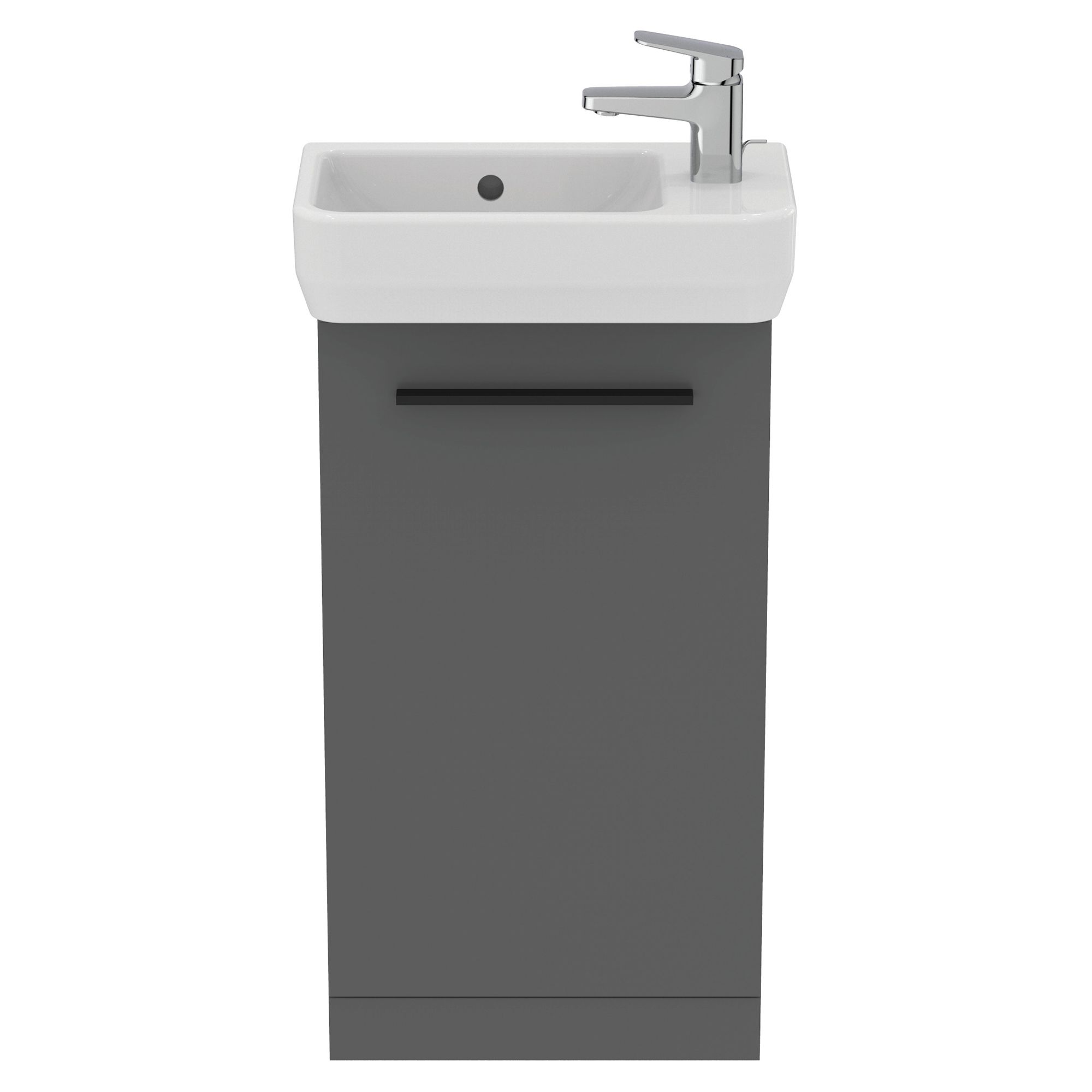 Ideal Standard i.life S Slimline Matt Quartz grey Freestanding Bathroom Vanity unit (H)74cm (W)41cm