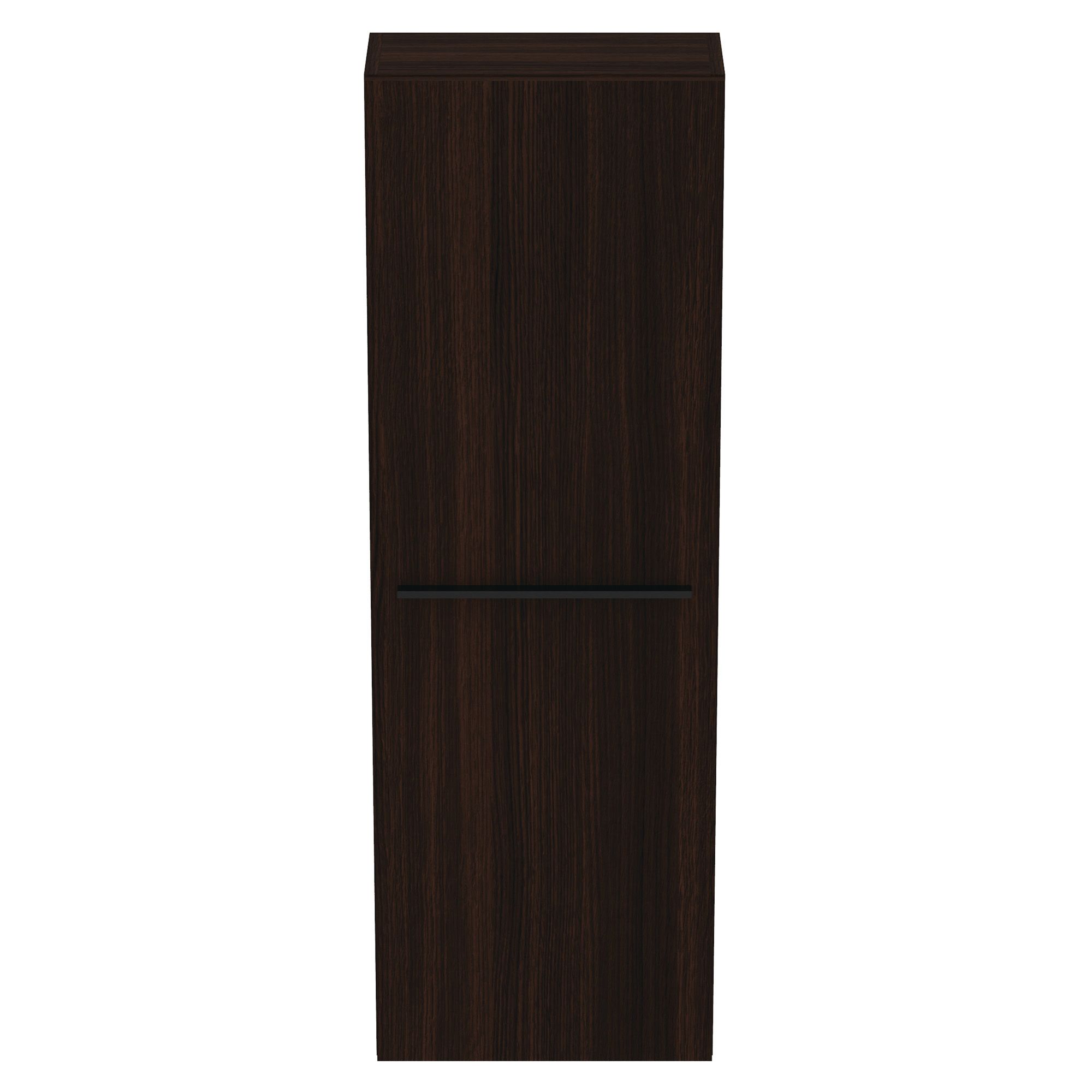 Ideal Standard i.life S Tall Satin Coffee brown Oak effect Single Wall-mounted Bathroom Cabinet (H)120cm (W)40cm