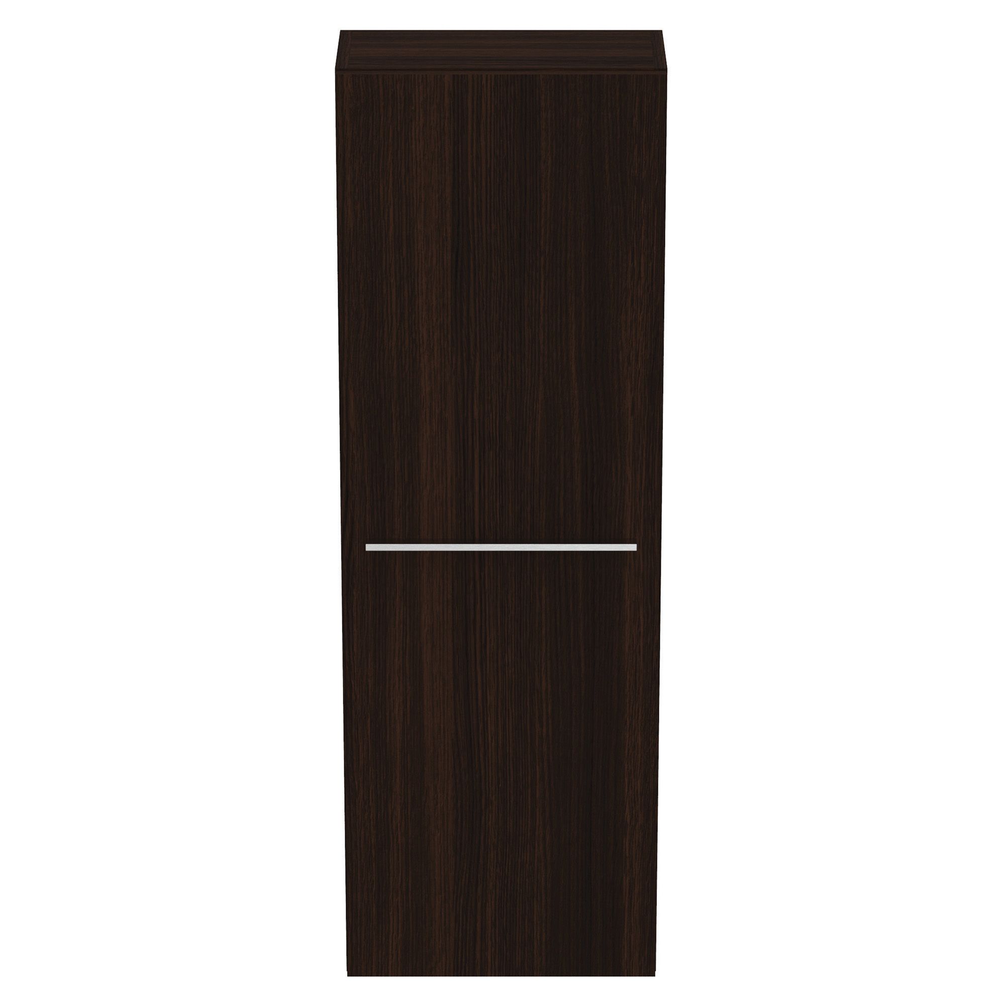 Ideal Standard i.life S Tall Satin Coffee brown Oak effect Single Wall-mounted Bathroom Cabinet (H)120cm (W)40cm