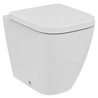 Ideal Standard i.life S White Rimless Back to wall Square Toilet pan with Soft close seat