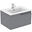 Ideal Standard Imagine Gloss grey Vanity unit & basin set (W)600mm (H)350mm