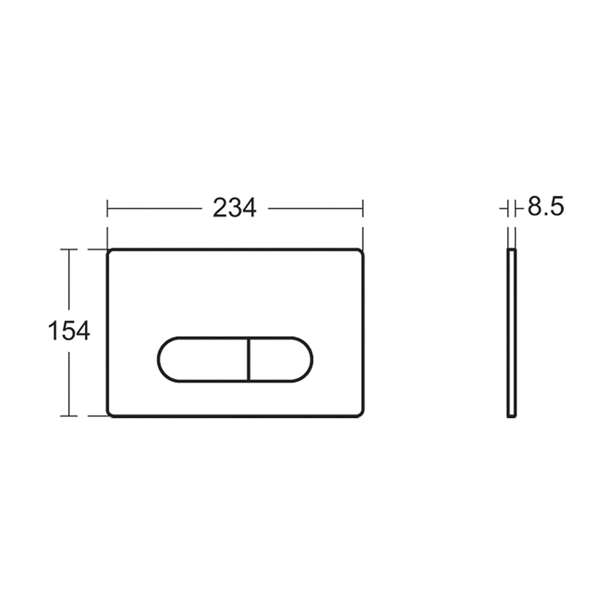Ideal Standard Oleas P1 Chrome effect Wall-mounted Dual Flushing plate (H)154mm (W)234mm