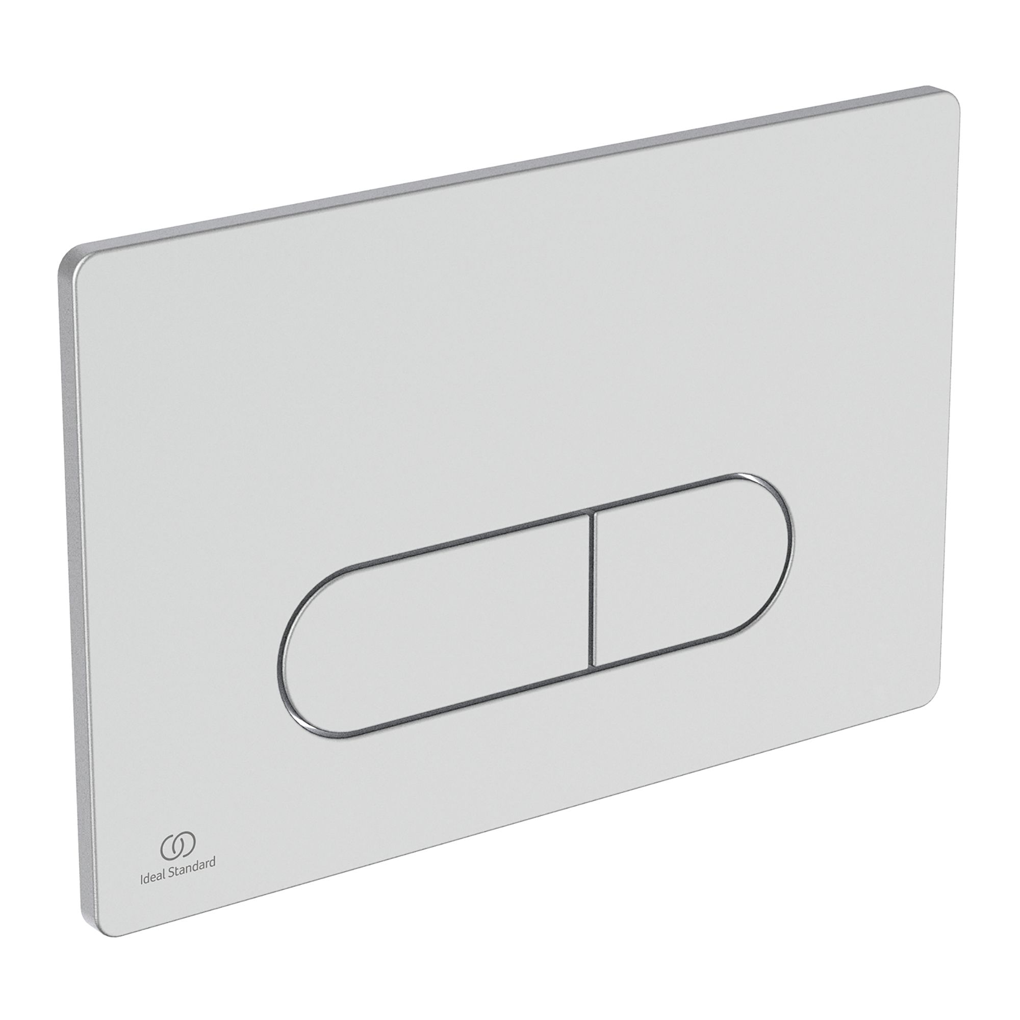 Ideal Standard Oleas P1 pneumatic Matt Brushed Chrome effect Wall-mounted Dual Flushing plate (H)154mm (W)234mm