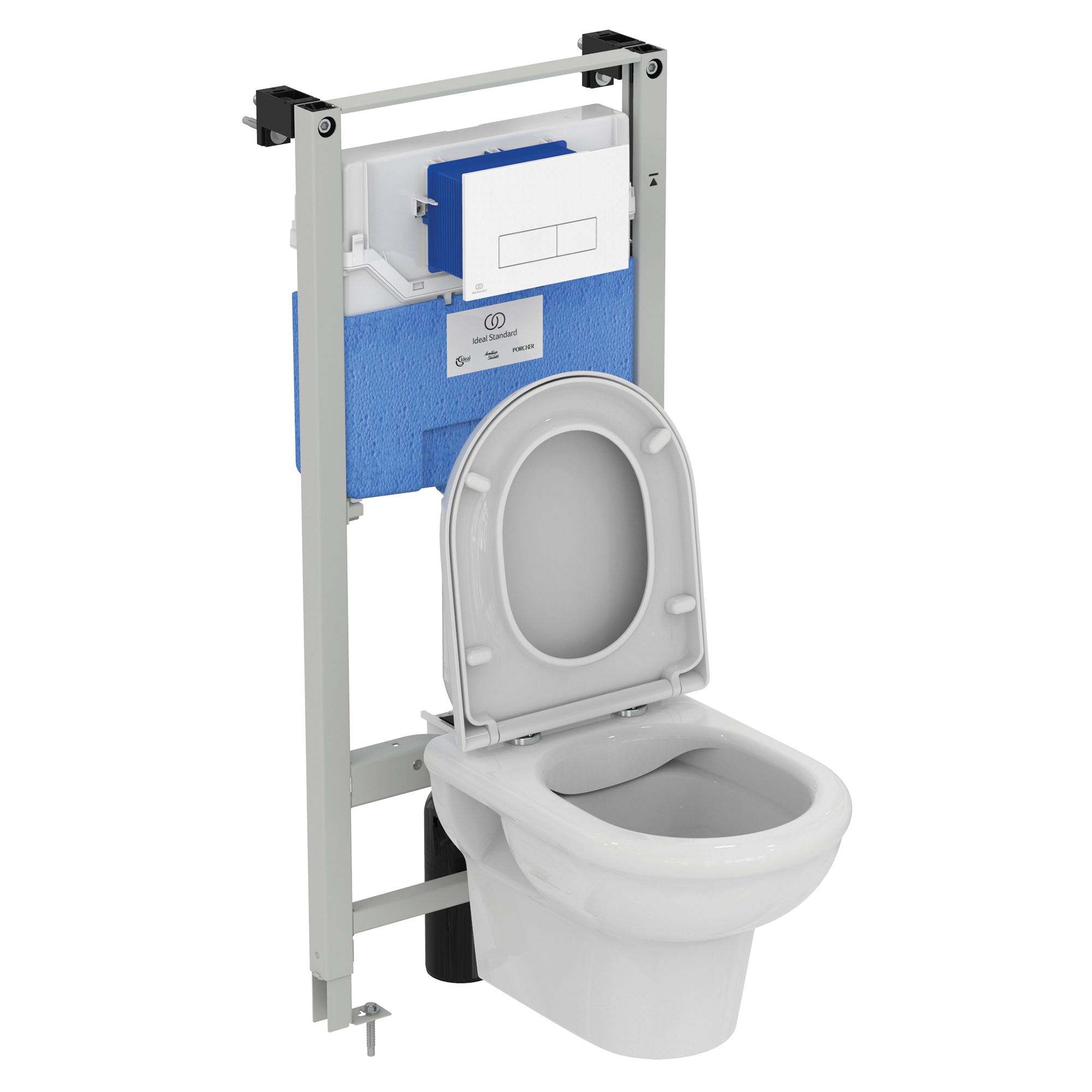 Ideal Standard Oleas P2 pneumatic Chrome effect Wall-mounted Dual Flushing plate (H)154mm (W)234mm
