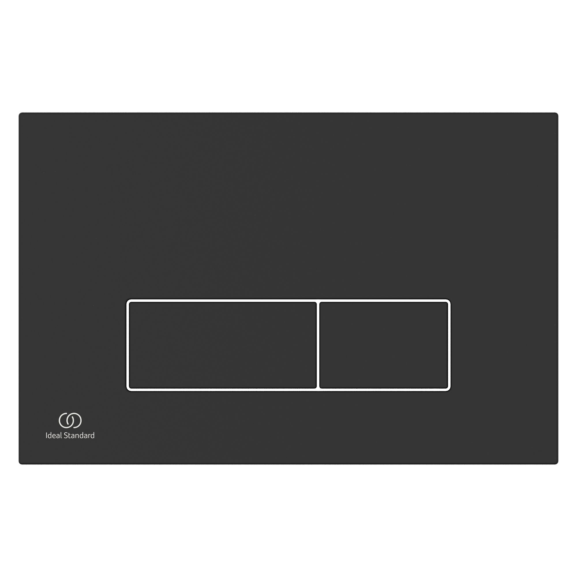 Ideal Standard Oleas P2 pneumatic Silk black Wall-mounted Dual Flushing plate (H)154mm (W)234mm