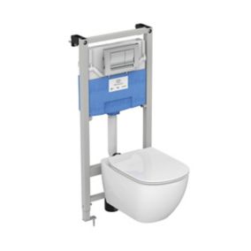 Ideal Standard ProSys Chrome effect Concealed Wall-mounted Water-saving Toilet Frame & concealed cistern (H)135cm
