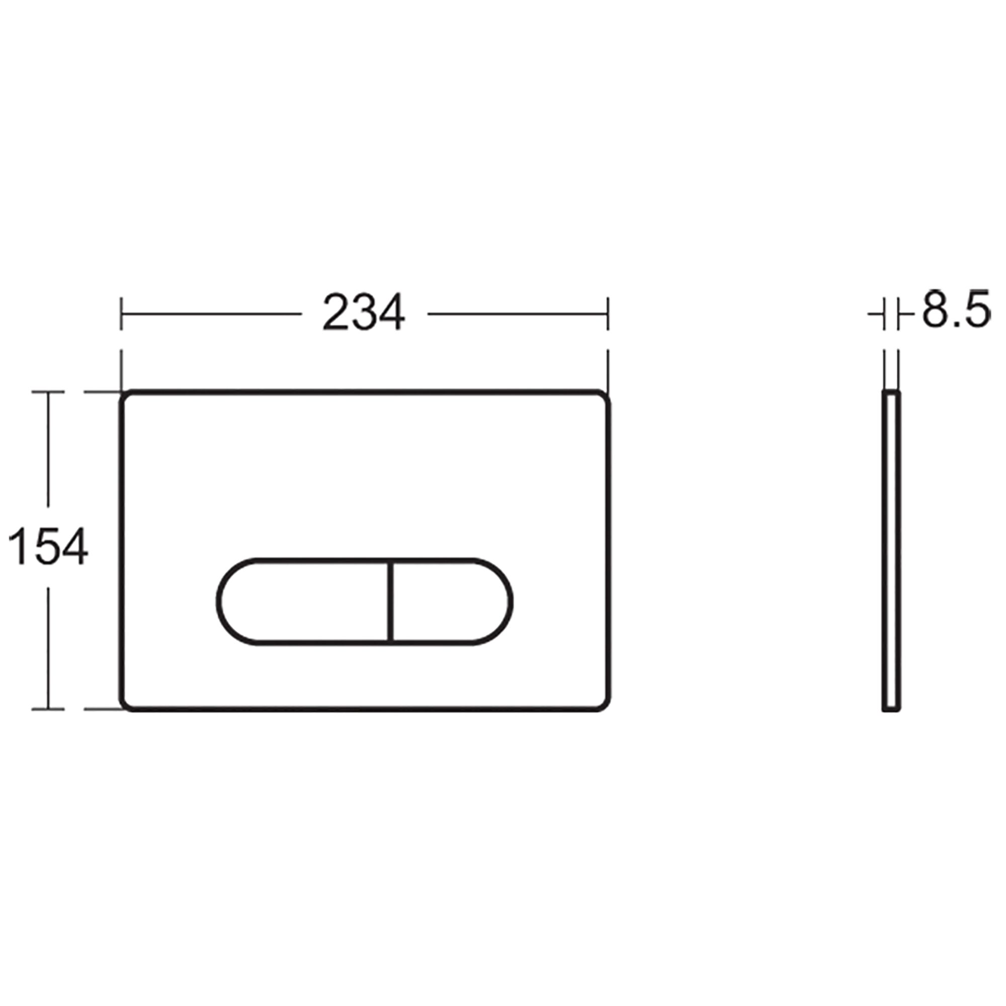 Ideal Standard Surface or wall-mounted Water-saving Flushing plate (H)154mm (W)234mm