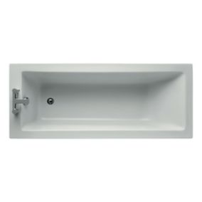 Ideal Standard Tempo cube White Rectangular Square Bath Single ended Bath with 0 Tap holes (L)169.5cm (W)69.5cm