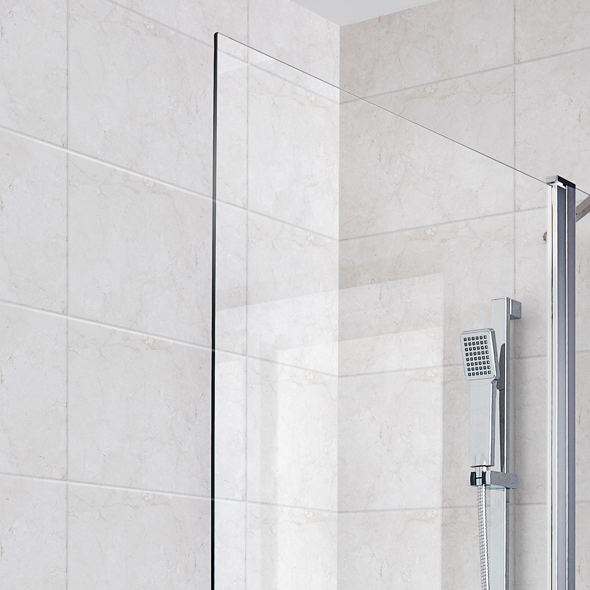 Ideal White Gloss Marble effect Ceramic Indoor Wall Tile Sample