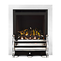 Ignite Fairfield Glass Fronted Chrome effect Gas Fire