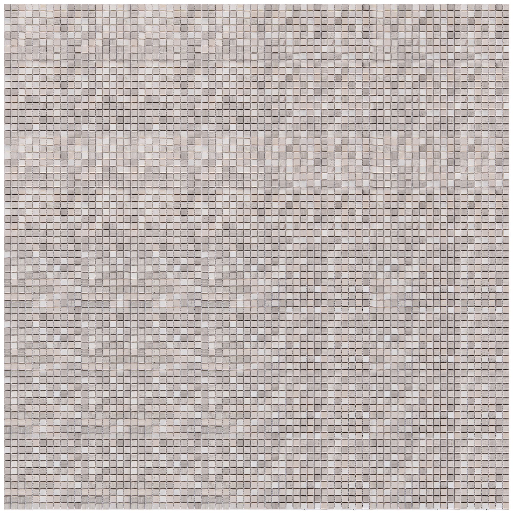 Ikarai Beige Marble effect Natural stone Mosaic tile sheet, (L)300mm (W)300mm
