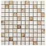 Illusion Natural Stone effect Ceramic Mosaic tile, (L)300mm (W)300mm