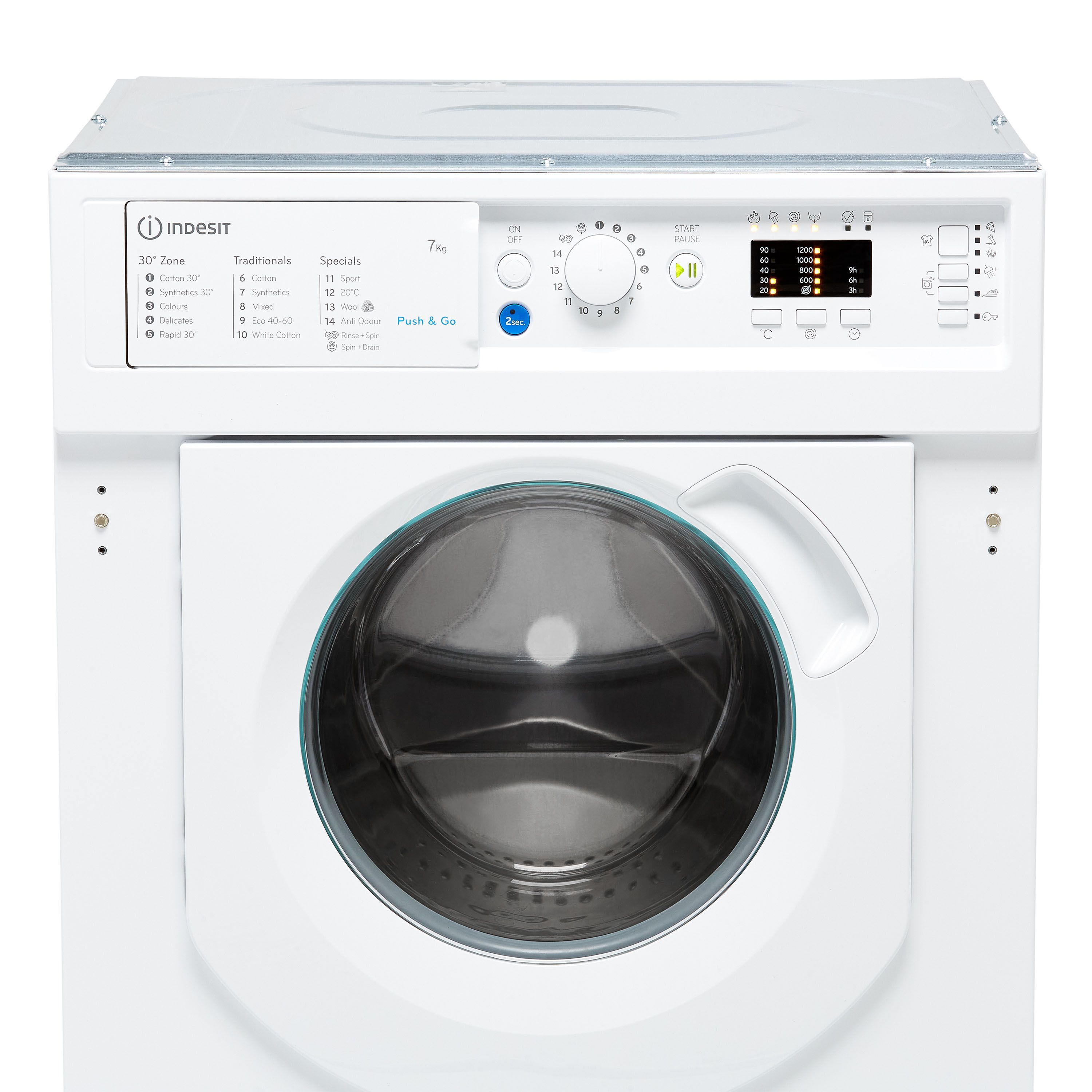 Indesit BIWMIL71252UKN_WH 7kg Built-in 1200rpm Washing machine - White