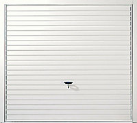Indiana Framed White Retractable Garage door, (H)2134mm (W)2134mm