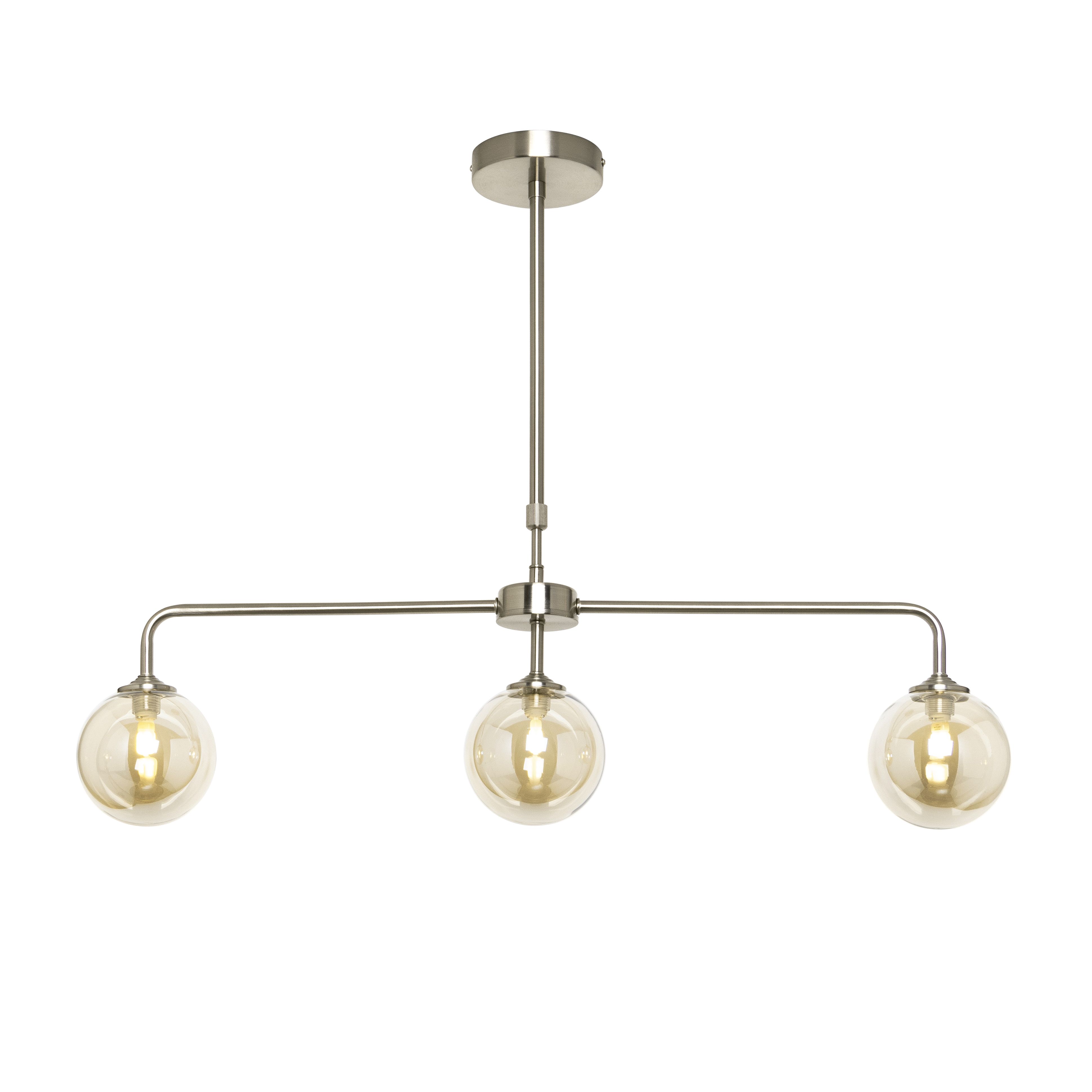 Inlight Agile Satin Champagne Nickel effect Pendant ceiling light, (Dia)800mm