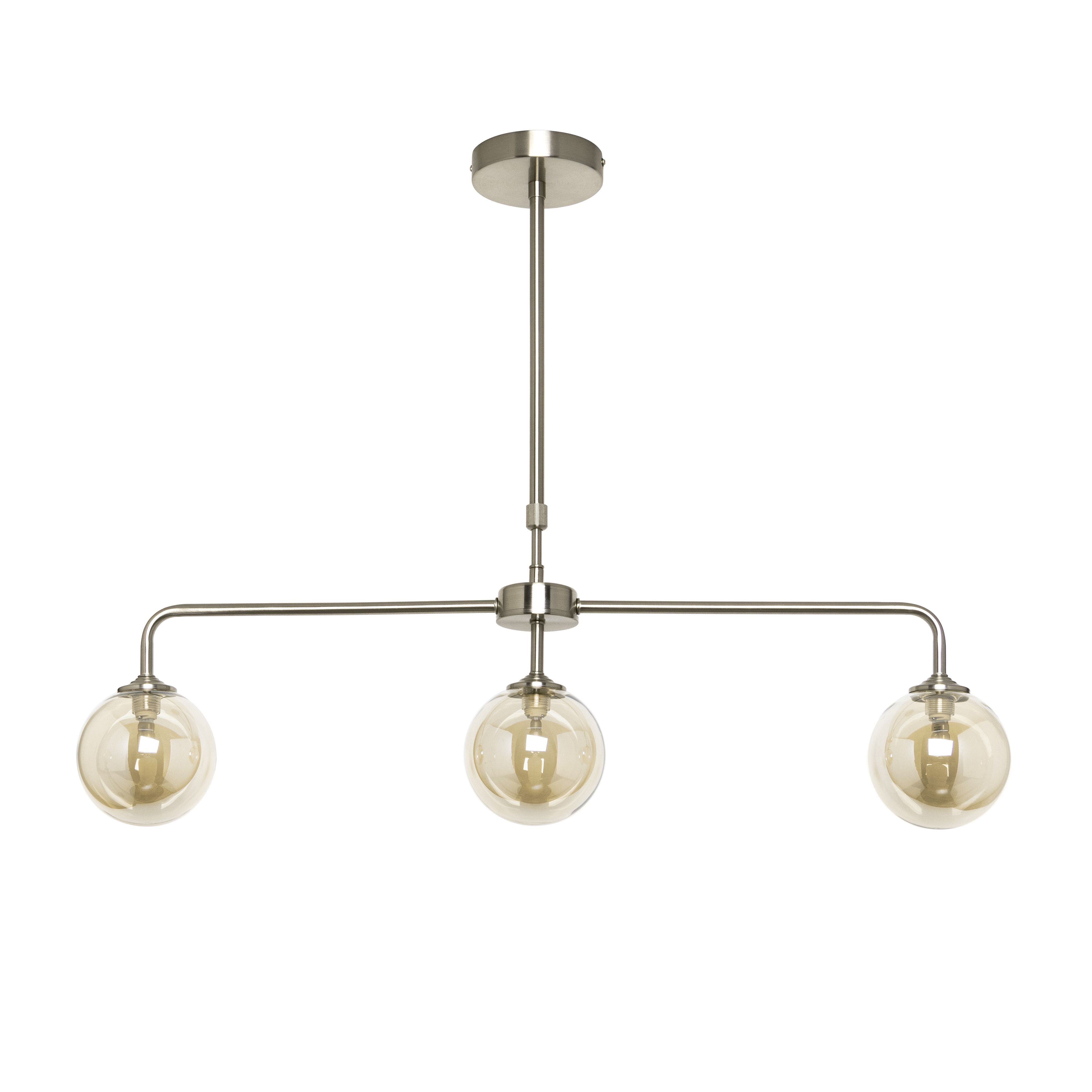 Inlight Agile Satin Champagne Nickel effect Pendant ceiling light, (Dia)800mm