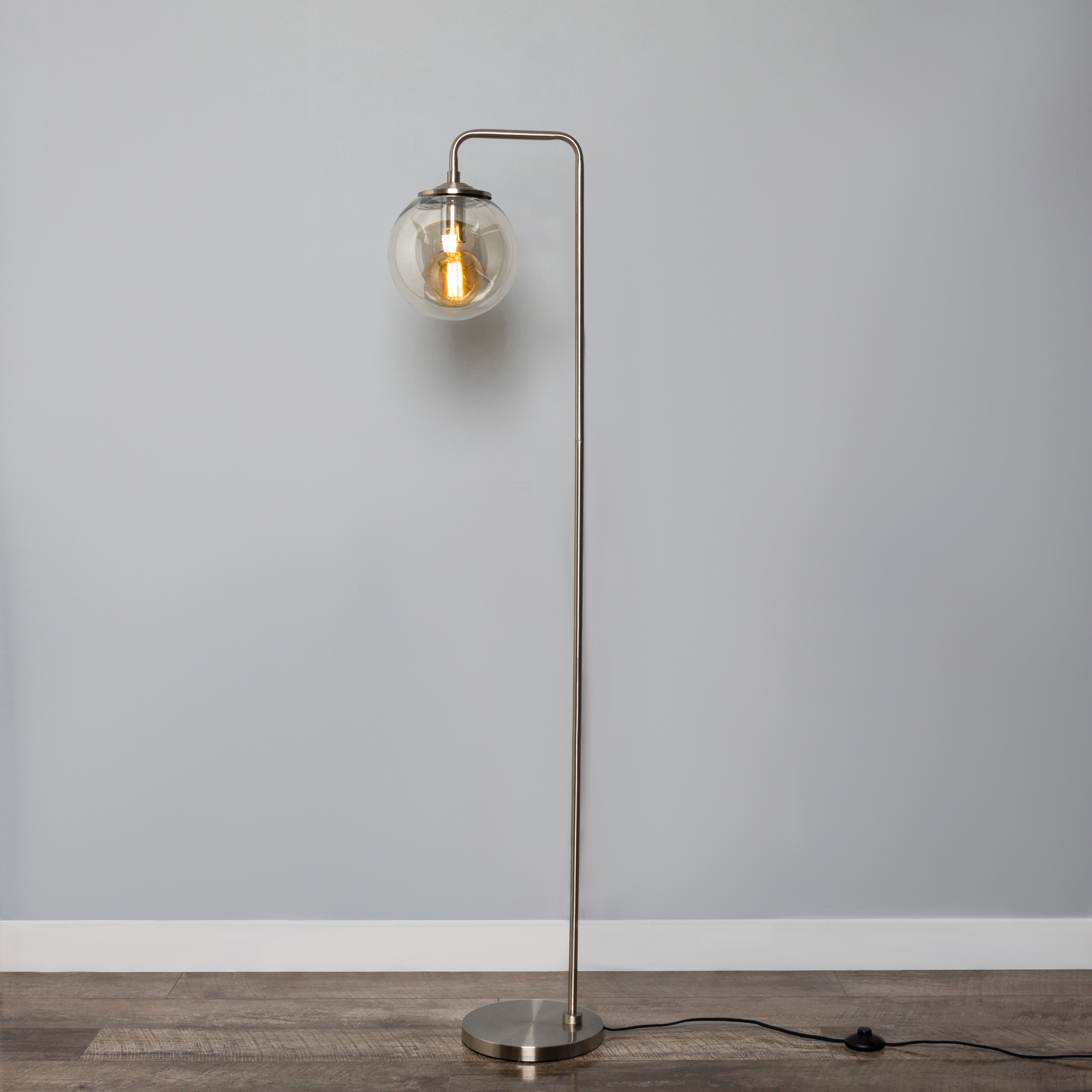 Inlight Agile Satin Nickel effect Floor lamp