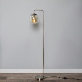 Inlight Agile Satin Nickel effect Floor lamp
