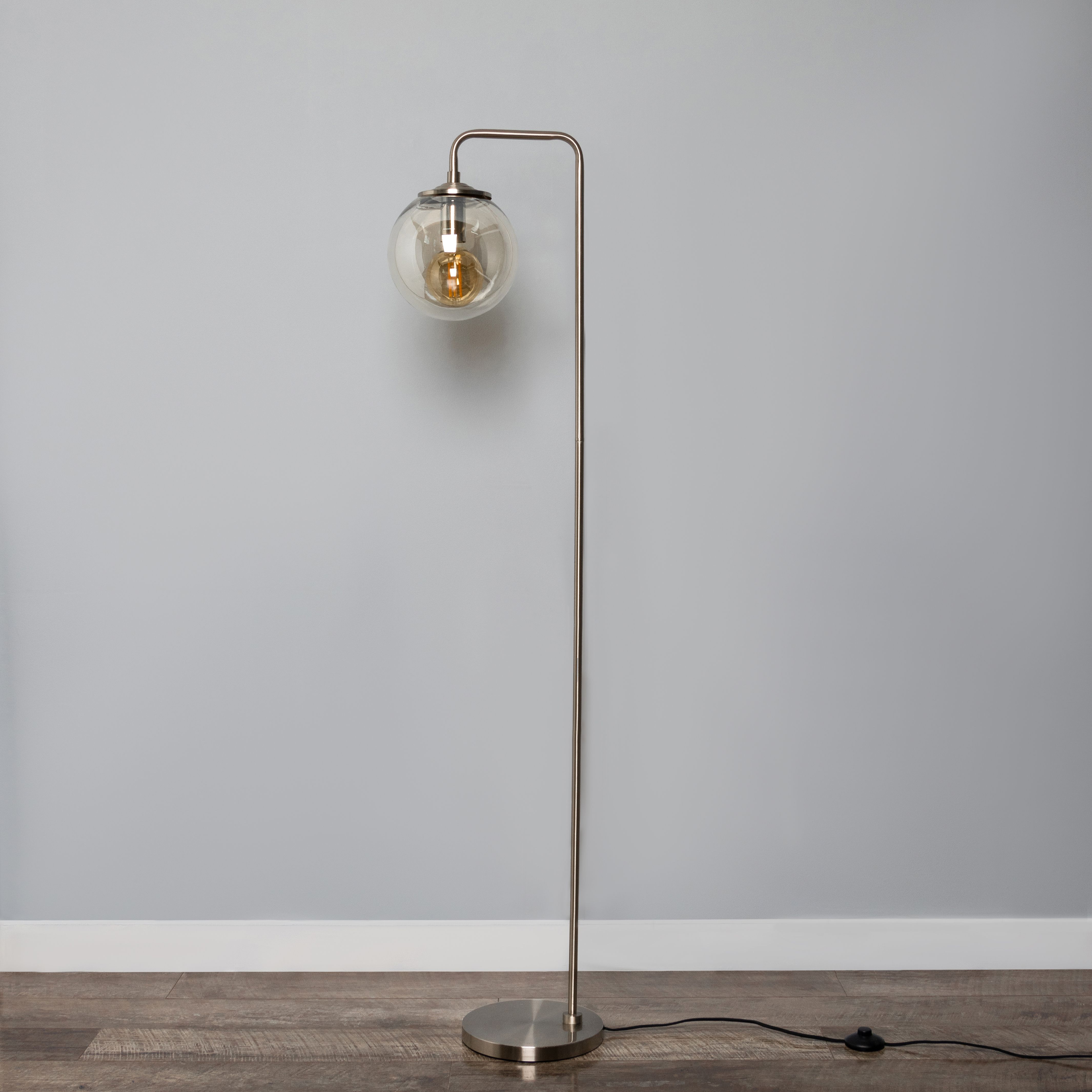 Inlight Agile Satin Nickel effect Floor lamp