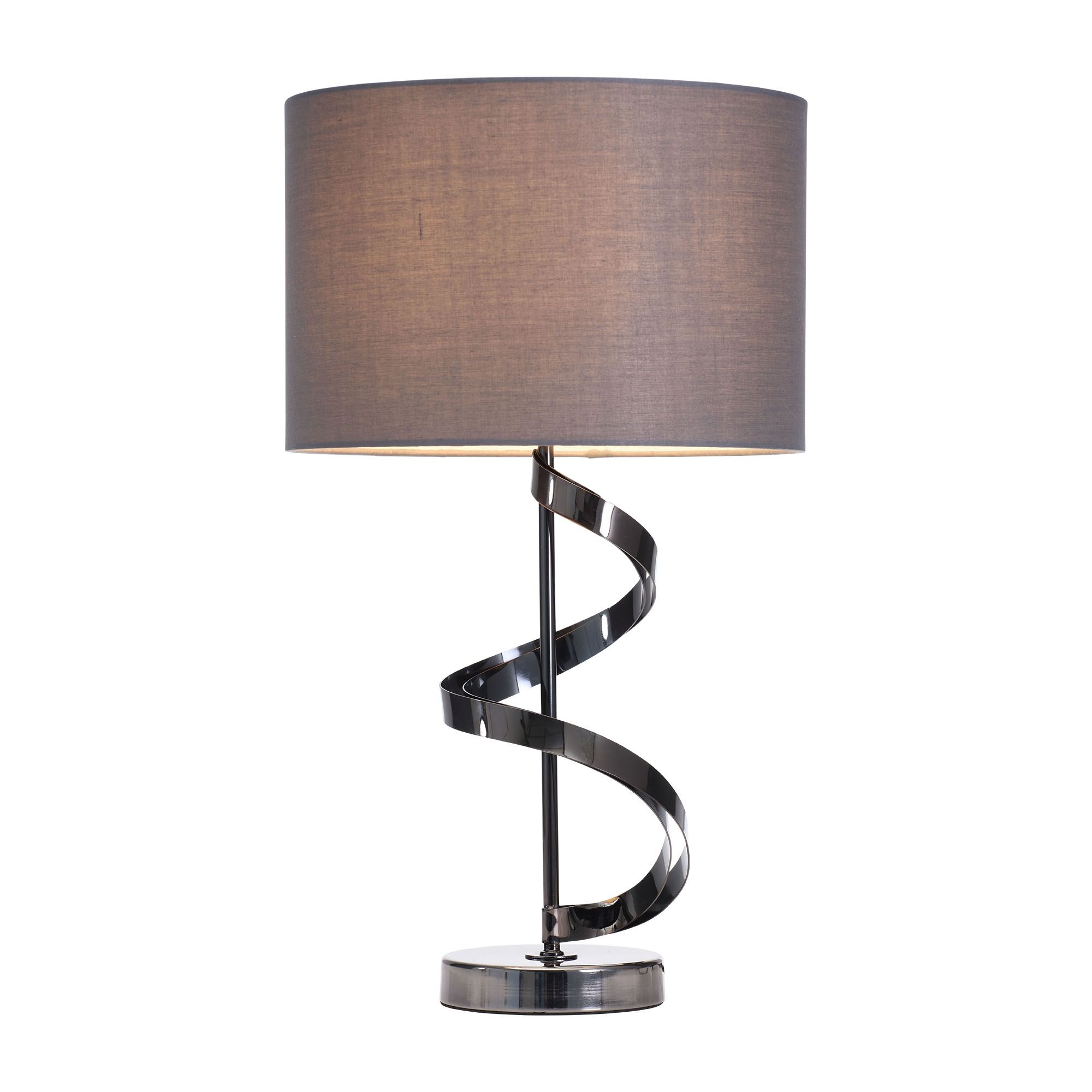 Black chrome deals table lamp