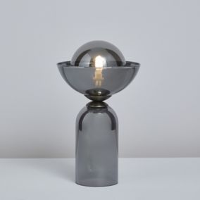 Inlight Alauda Polished Smokey tinted effect Straight Table lamp