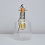 Inlight Alpho Clear Smokey tinted effect Cylinder Table lamp