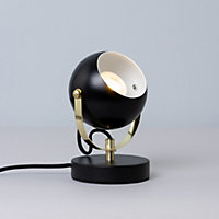 Inlight Azure Matt Black Round Table lamp