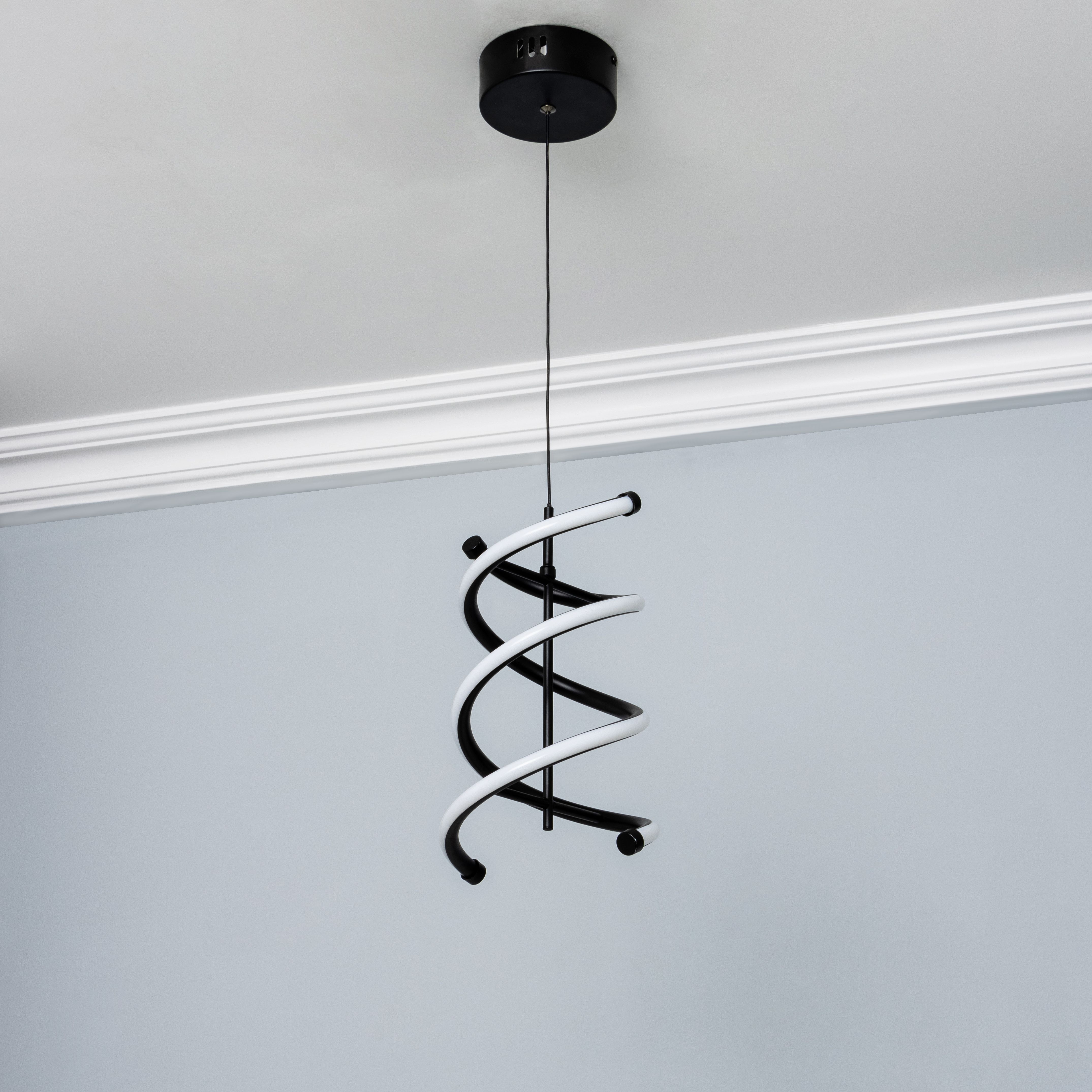 Inlight Bask Matt Black Pendant ceiling light, (Dia)150mm