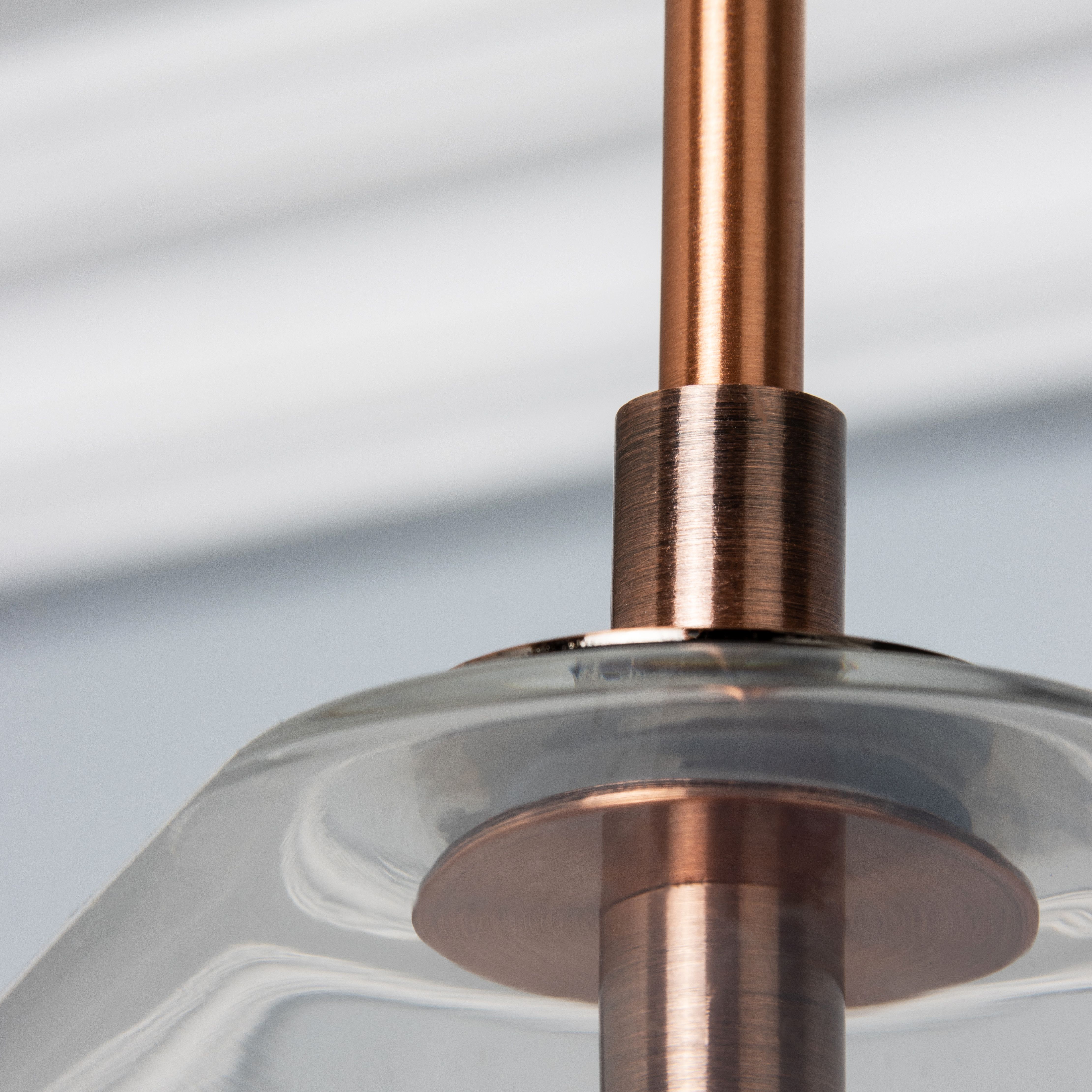 Inlight Batu Satin Copper effect Pendant ceiling light, (Dia)250mm