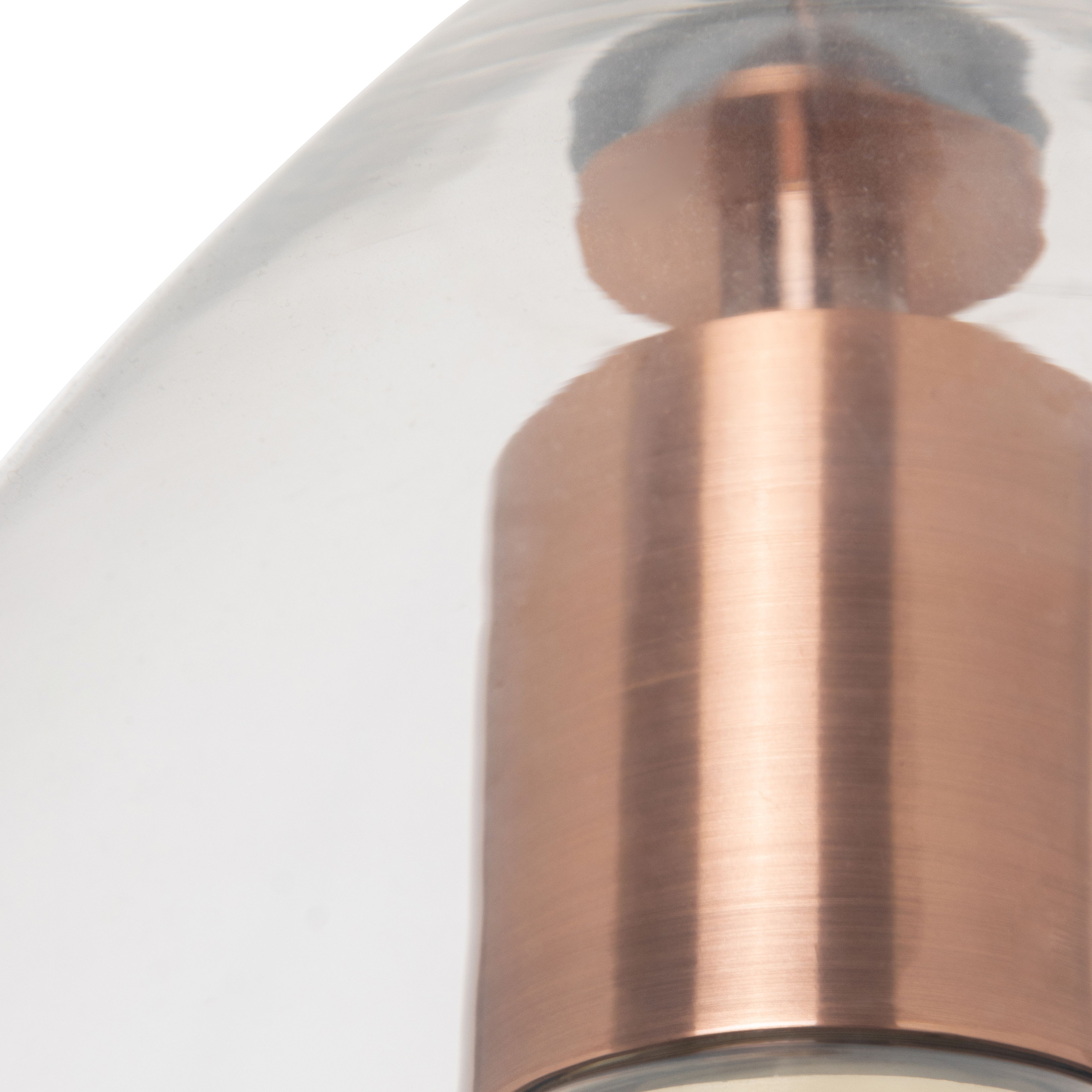 Inlight Batu Satin Copper effect Pendant ceiling light, (Dia)250mm