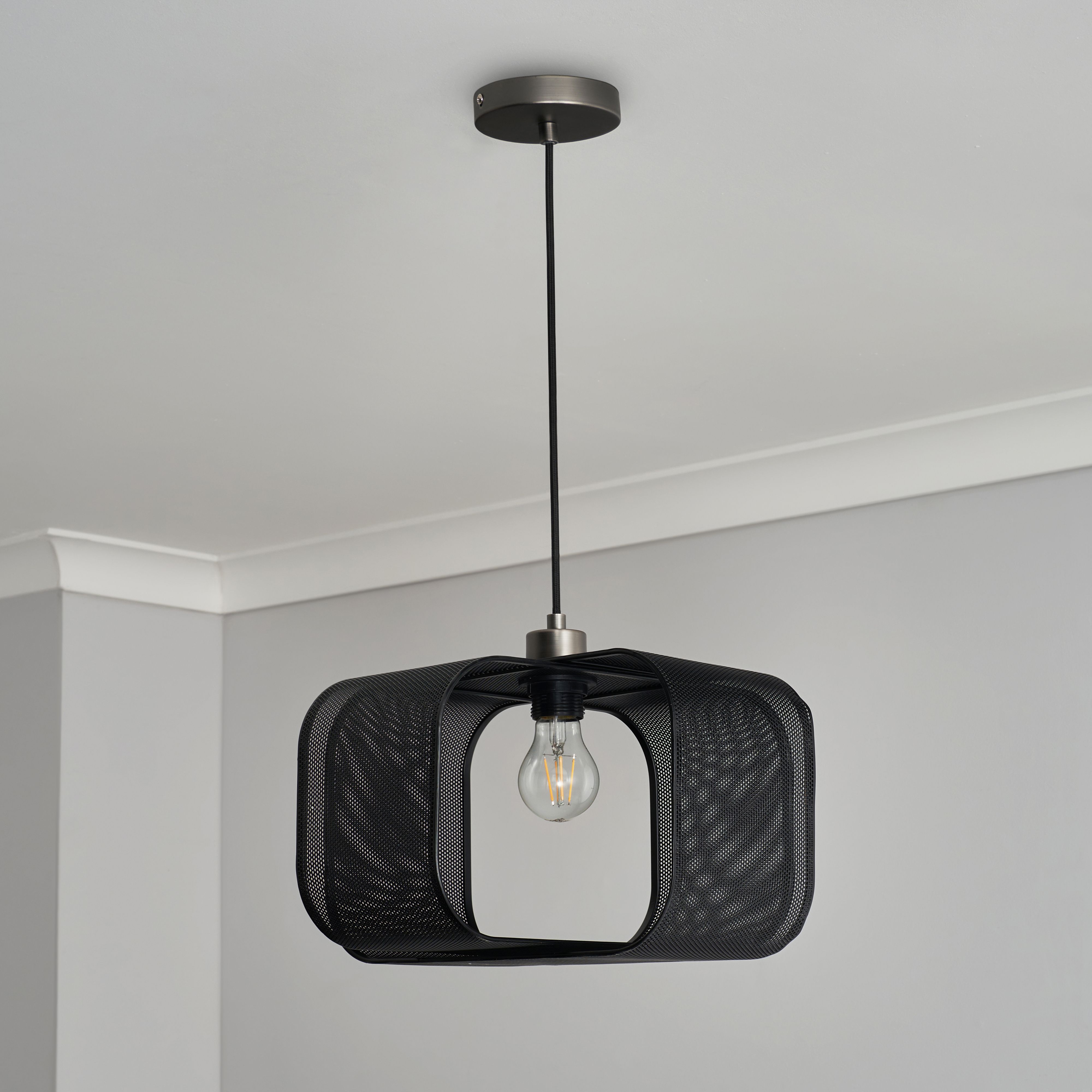 Inlight Black Sculptured Lamp shade (D)35cm