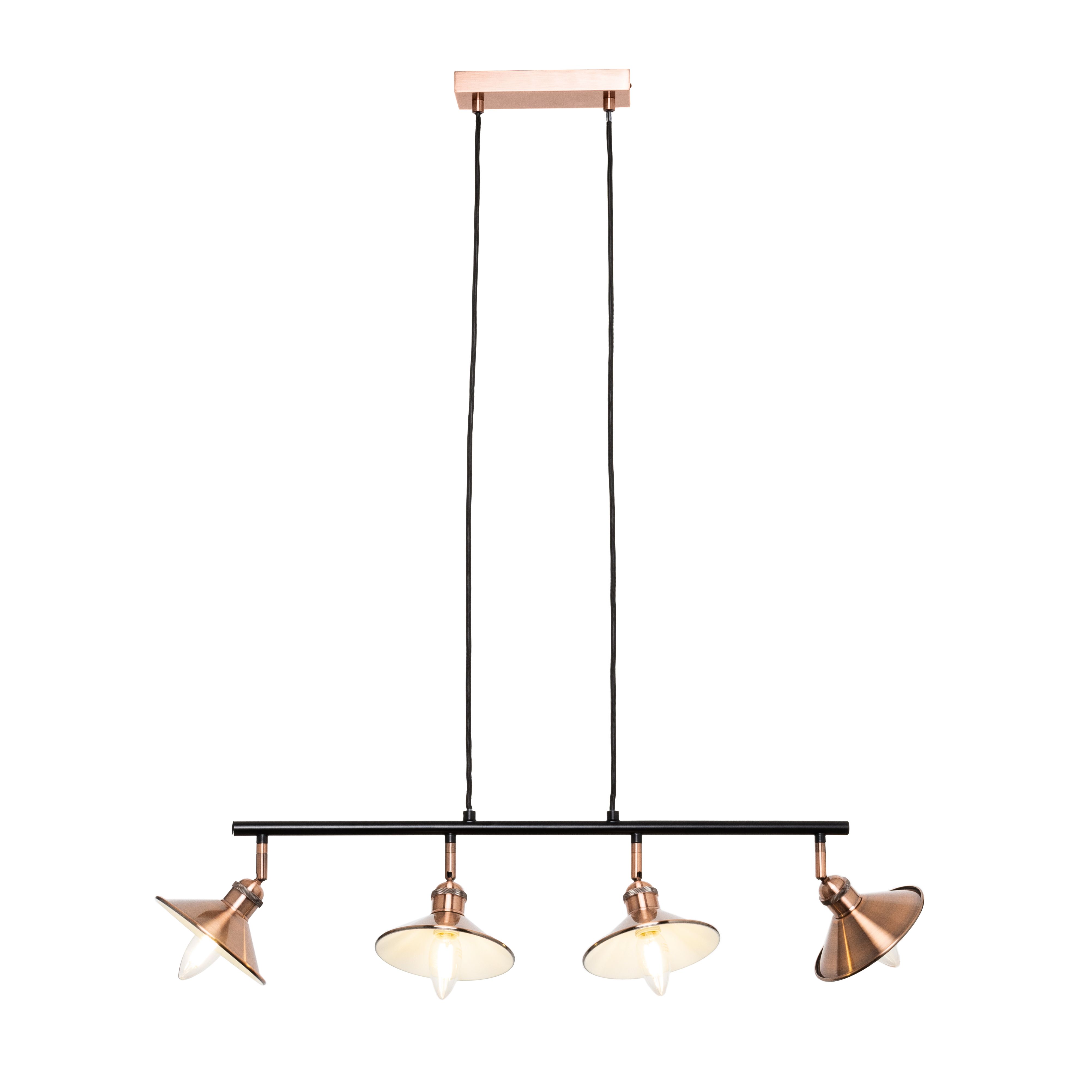 Inlight Bureau Brushed Satin Metal Antique Copper effect Ceiling light
