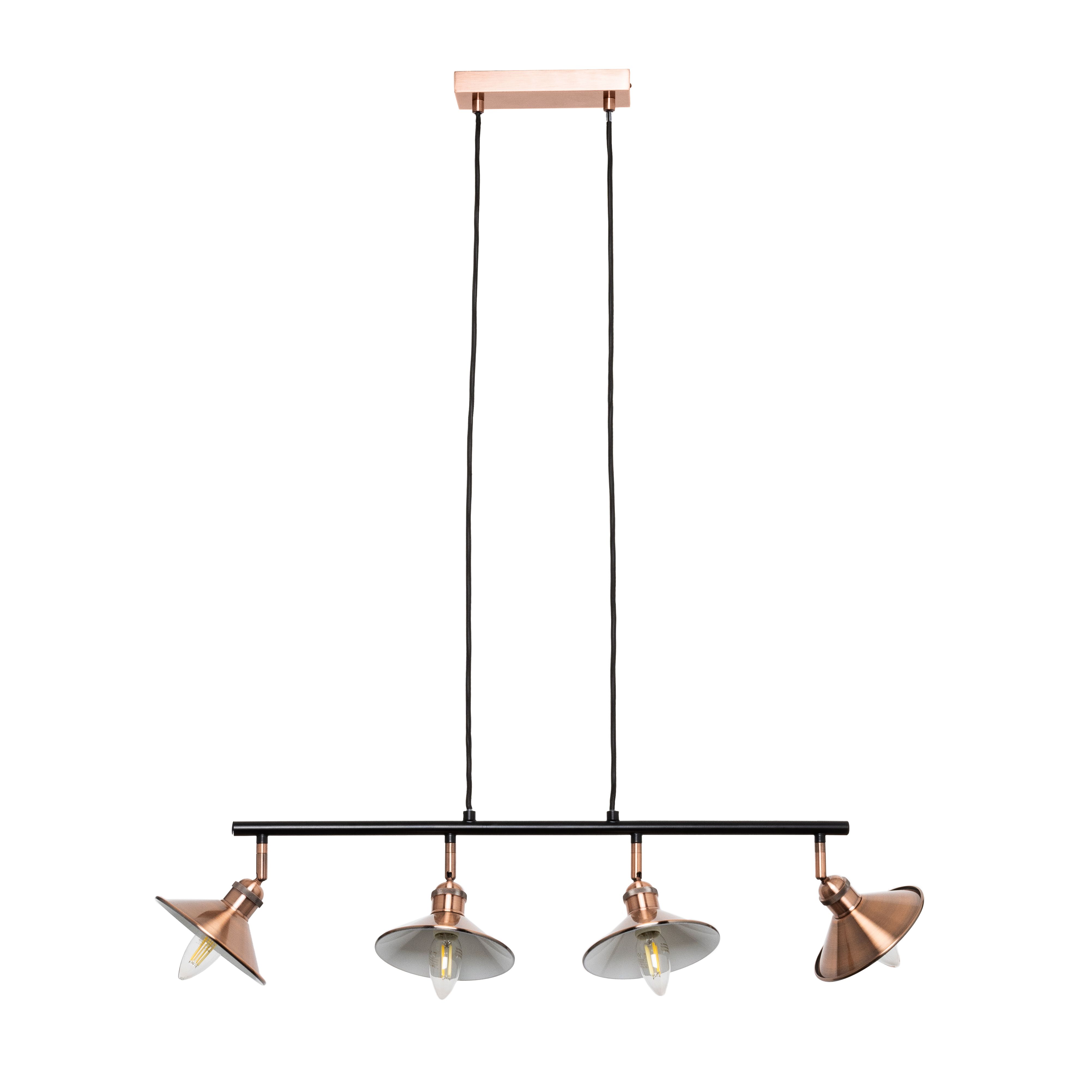 Inlight Bureau Brushed Satin Metal Antique Copper effect Ceiling light