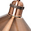 Inlight Bureau Brushed Satin Metal Antique Copper effect Ceiling light
