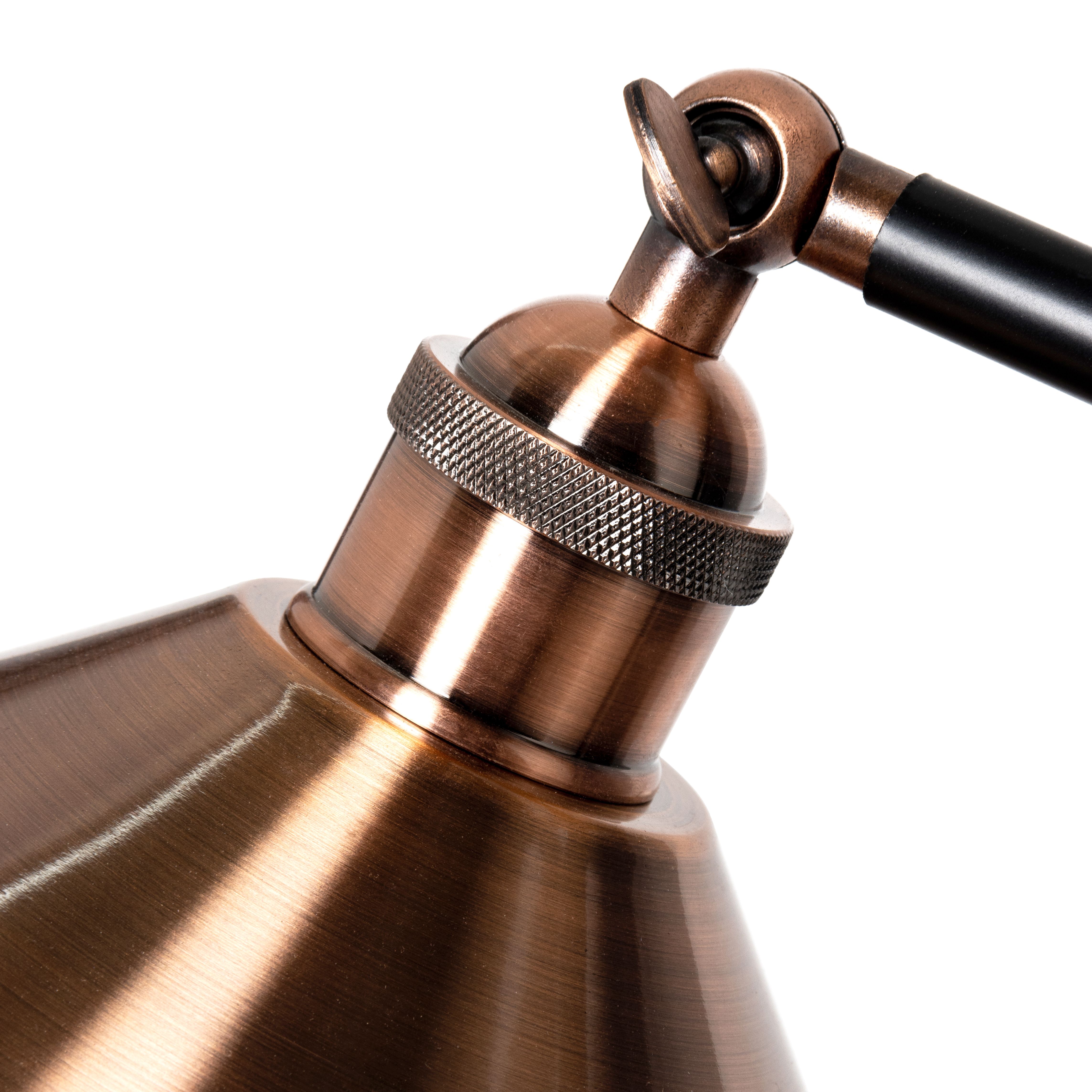 Inlight Bureau Satin Antique Copper effect Floor lamp