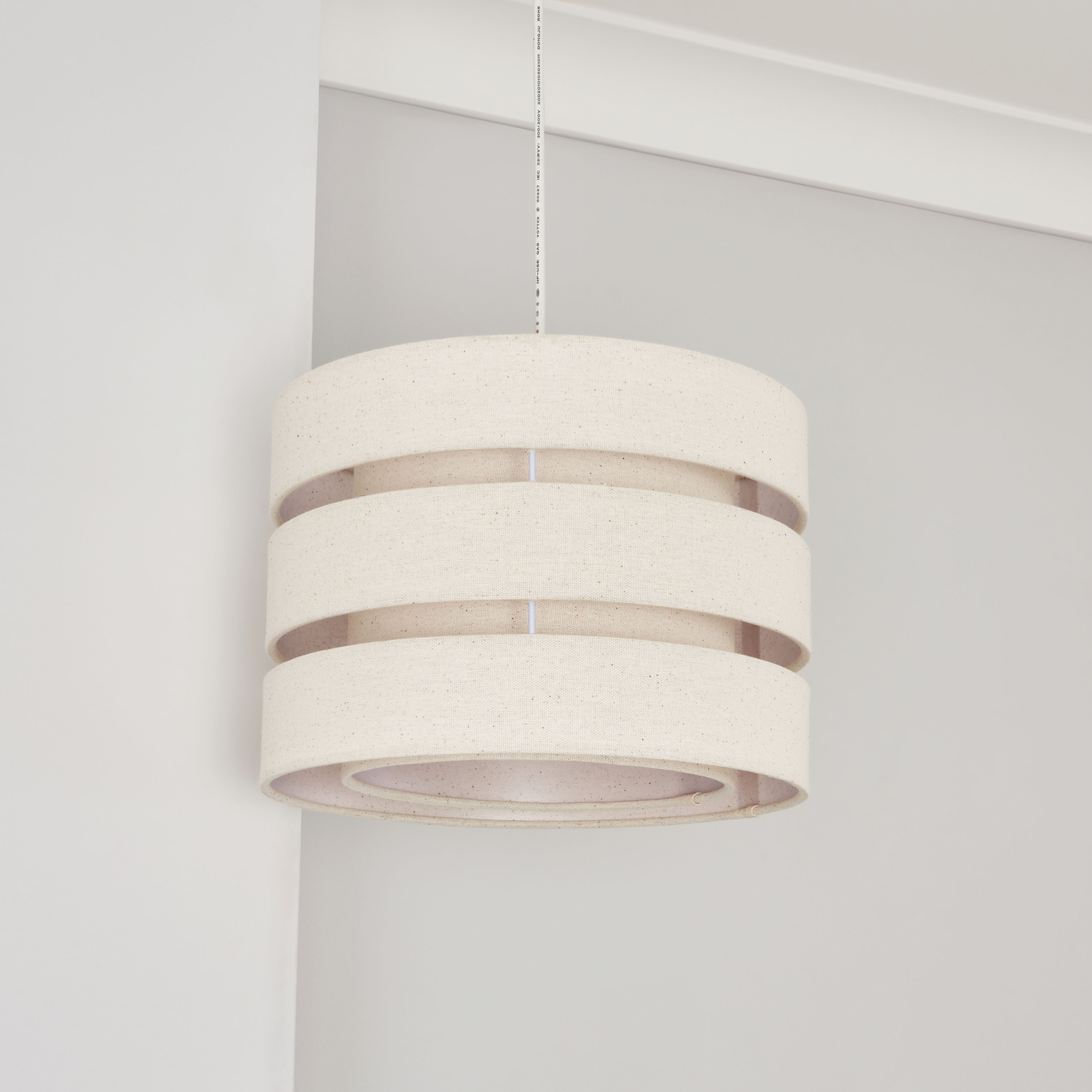 Inlight Cantina Natural Woven effect Mini Trio Light shade (D)28cm