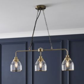 Inlight CATIO Satin Antique Brass Antique brass effect Pendant ceiling light, (Dia)730mm