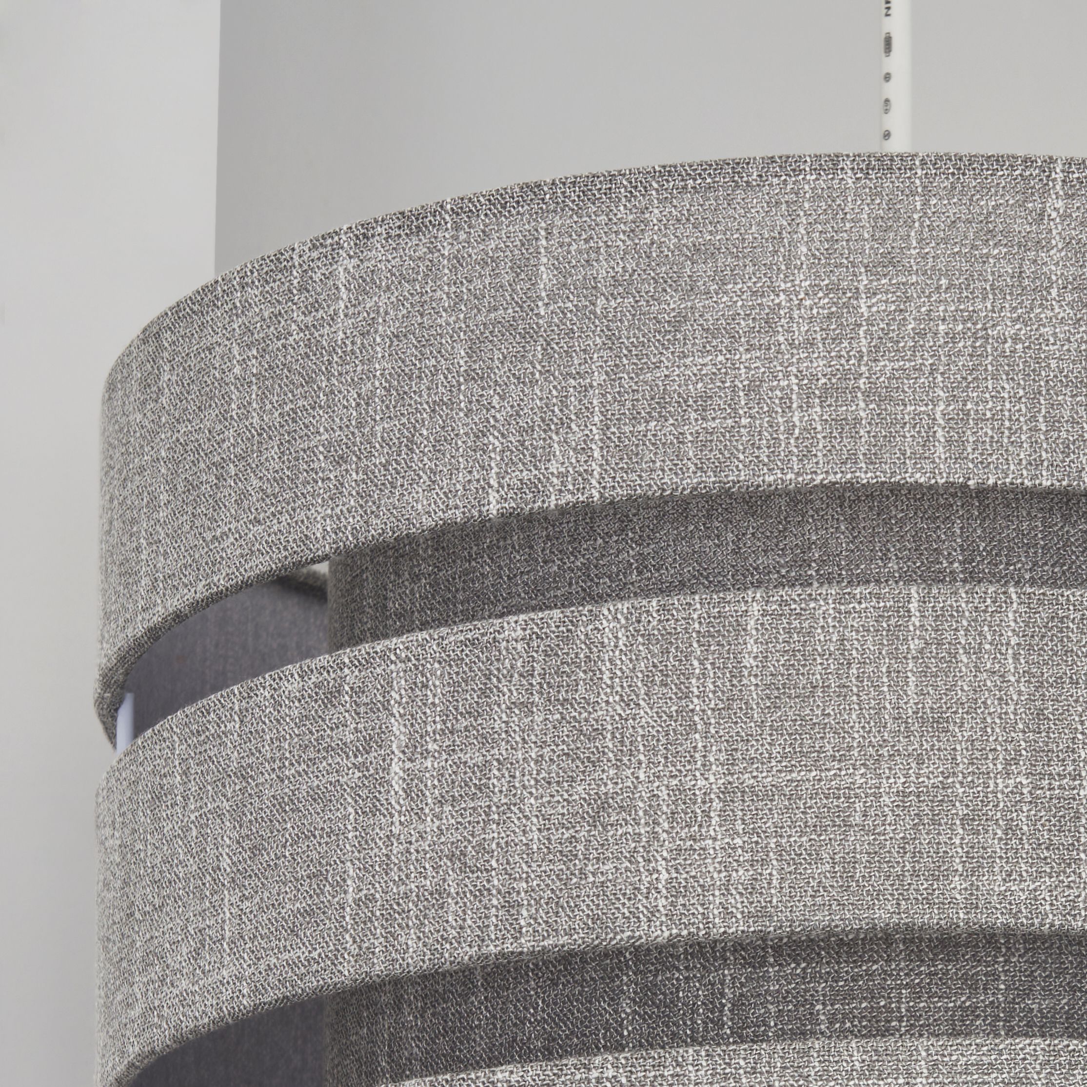 Inlight Dark Grey Woven effect Slubby Trio Light shade (D)28cm