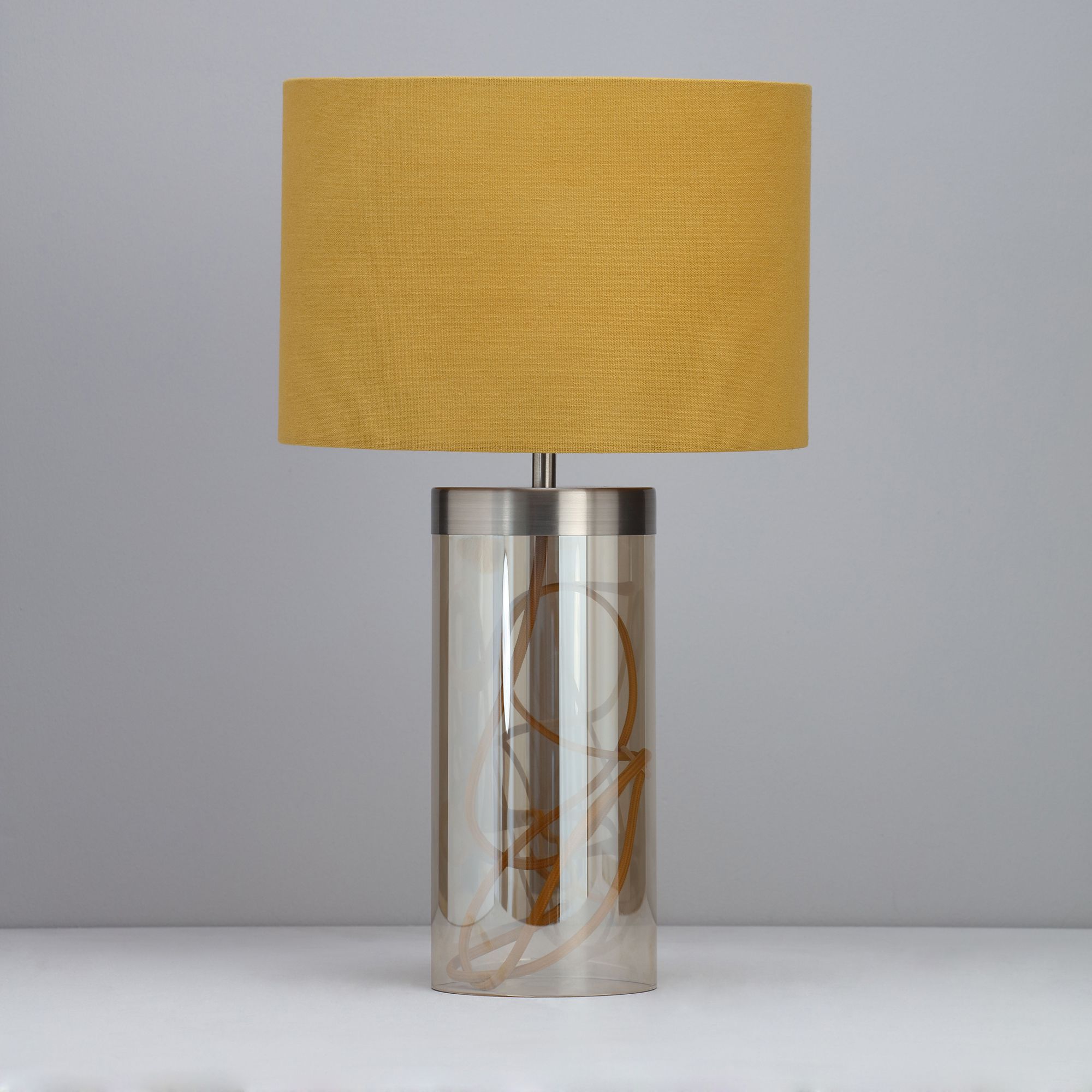 Inlight Erinome Ombre Clear Gold effect Incandescent Cylinder Table light