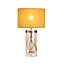 Inlight Erinome Ombre Clear Gold effect Incandescent Cylinder Table light