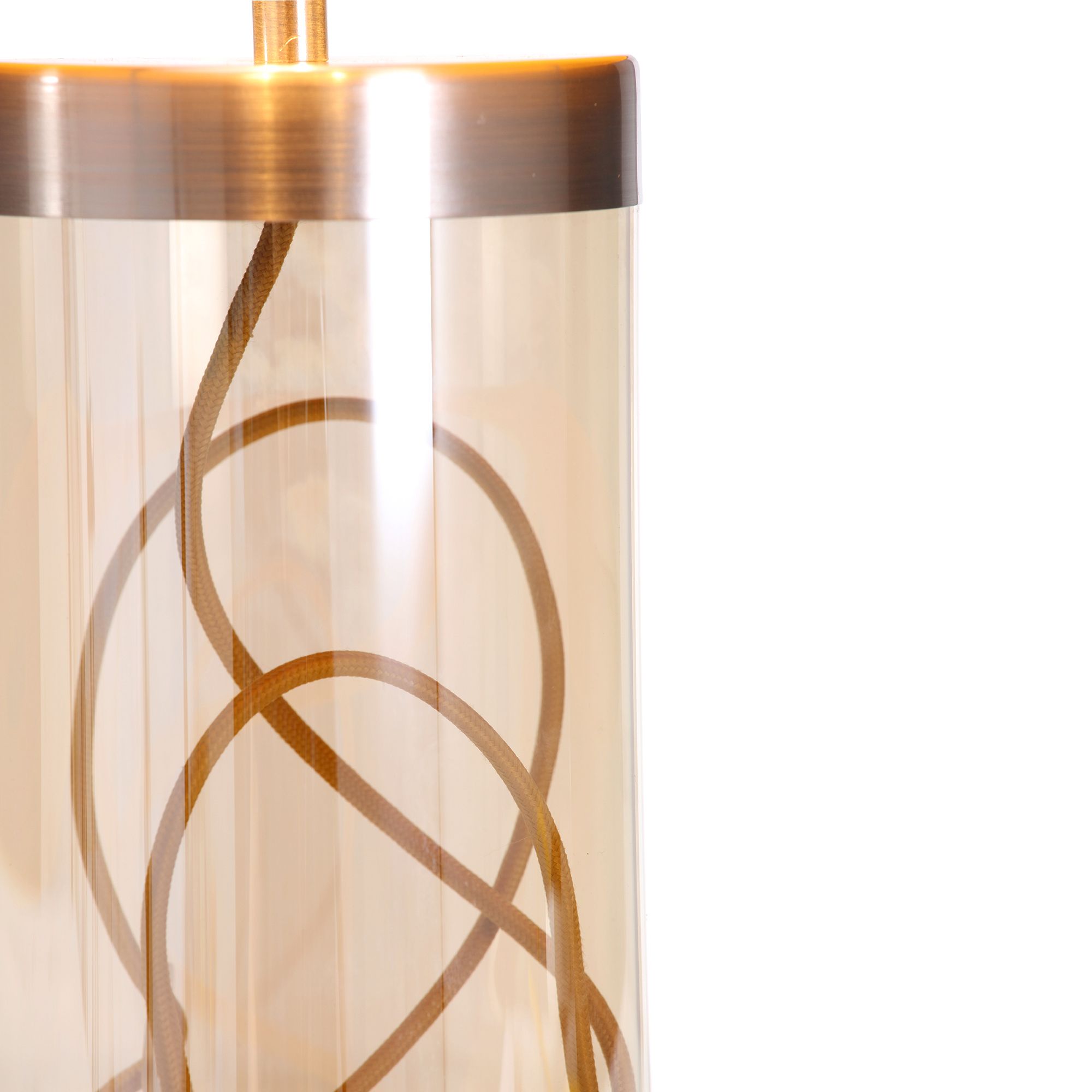 Inlight Erinome Ombre Clear Gold effect Incandescent Cylinder Table light